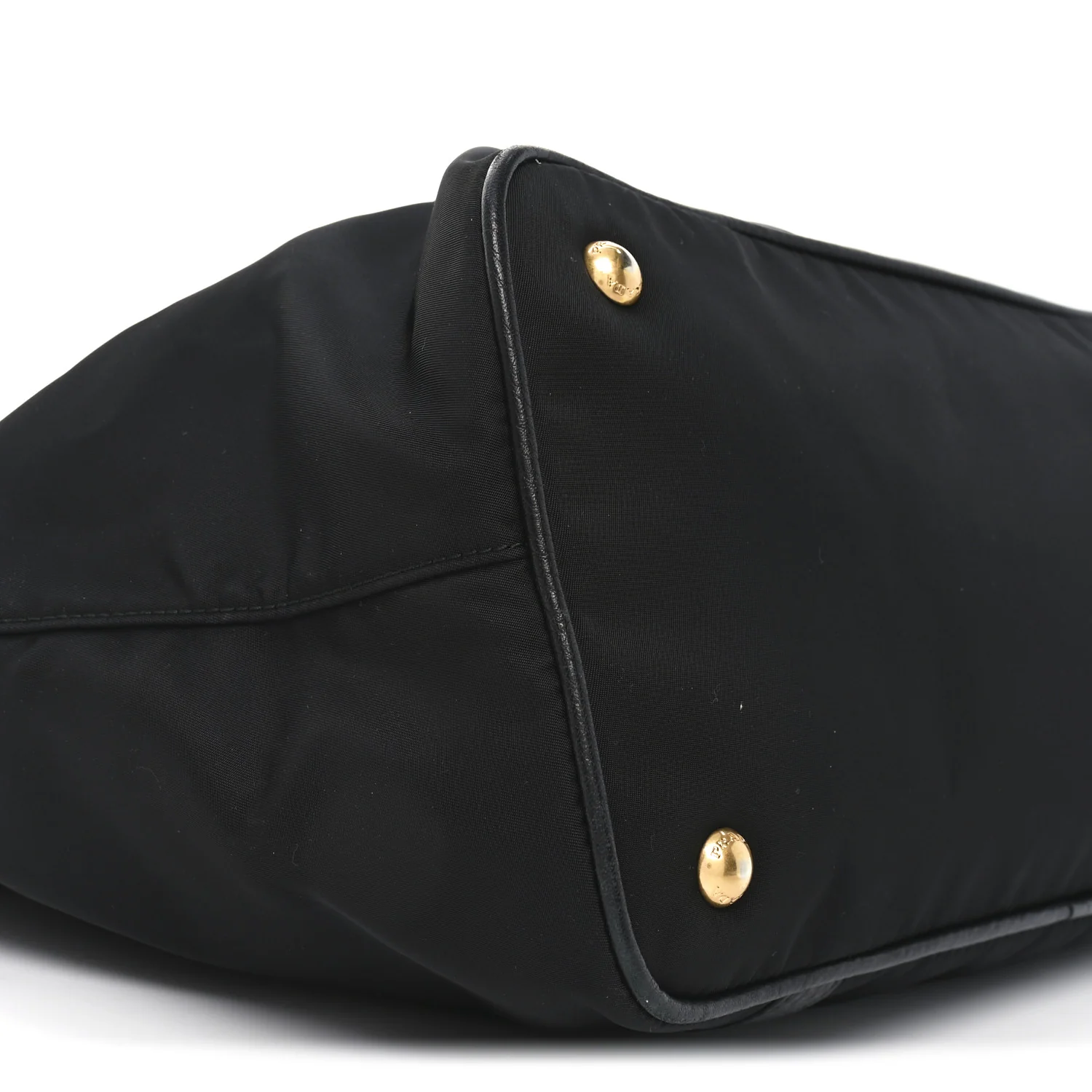 Tessuto Nylon Soft Calf Small Tote Black - Top Club