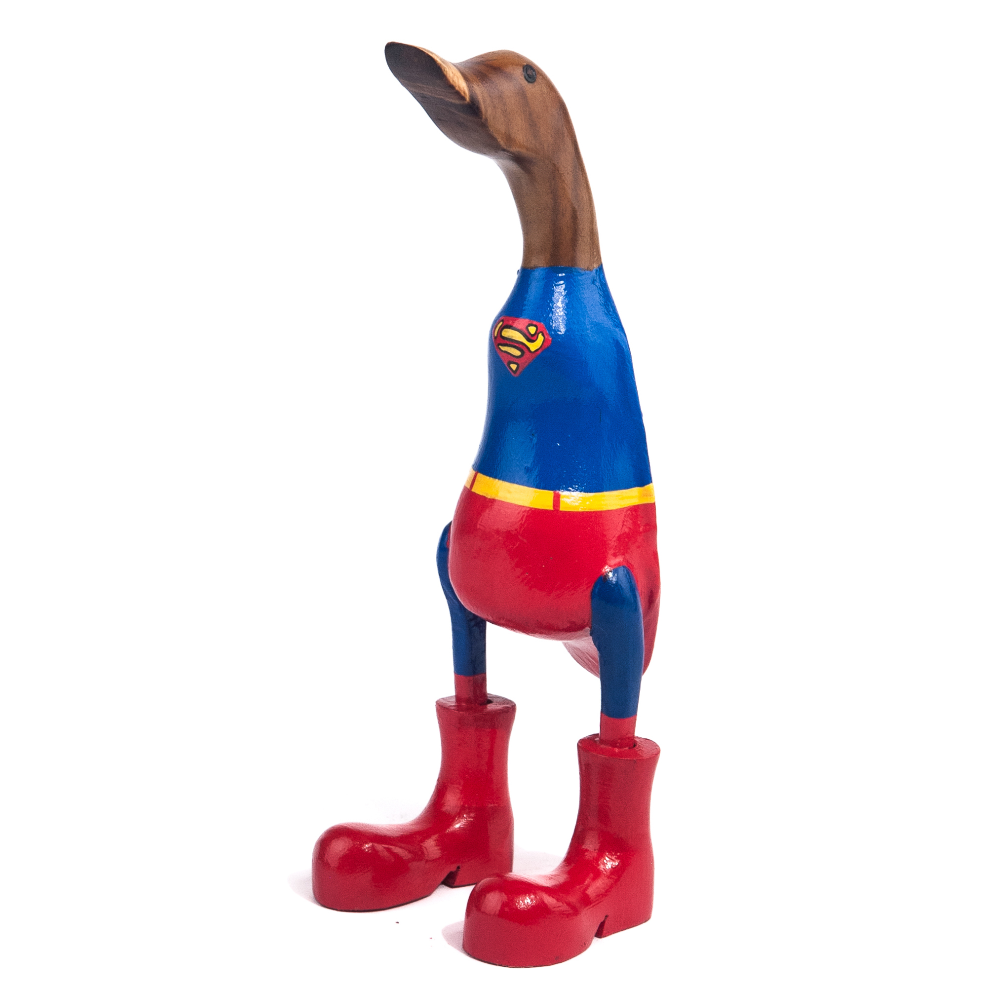 Houten eend superman