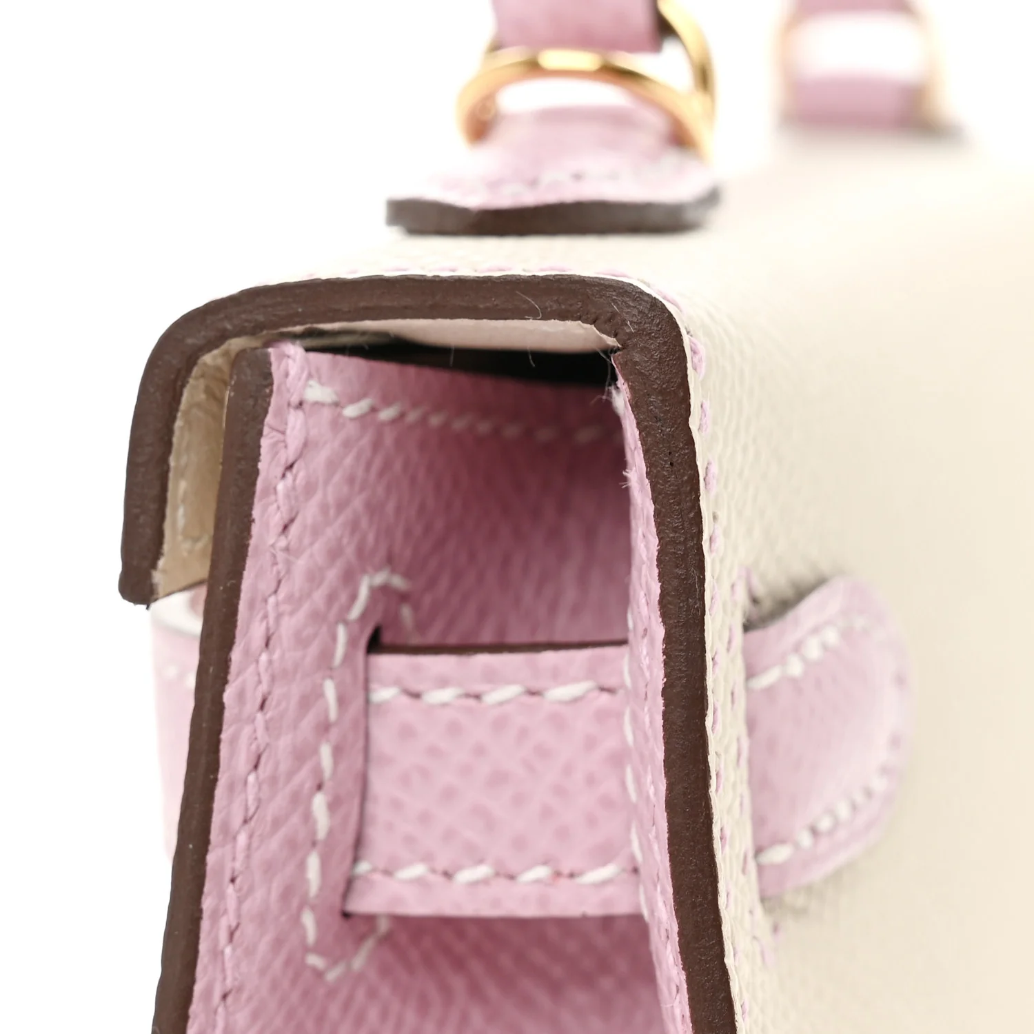 Epsom Horseshoe Mini Kelly Sellier 20 Craie Mauve Sylvestre - Top Club