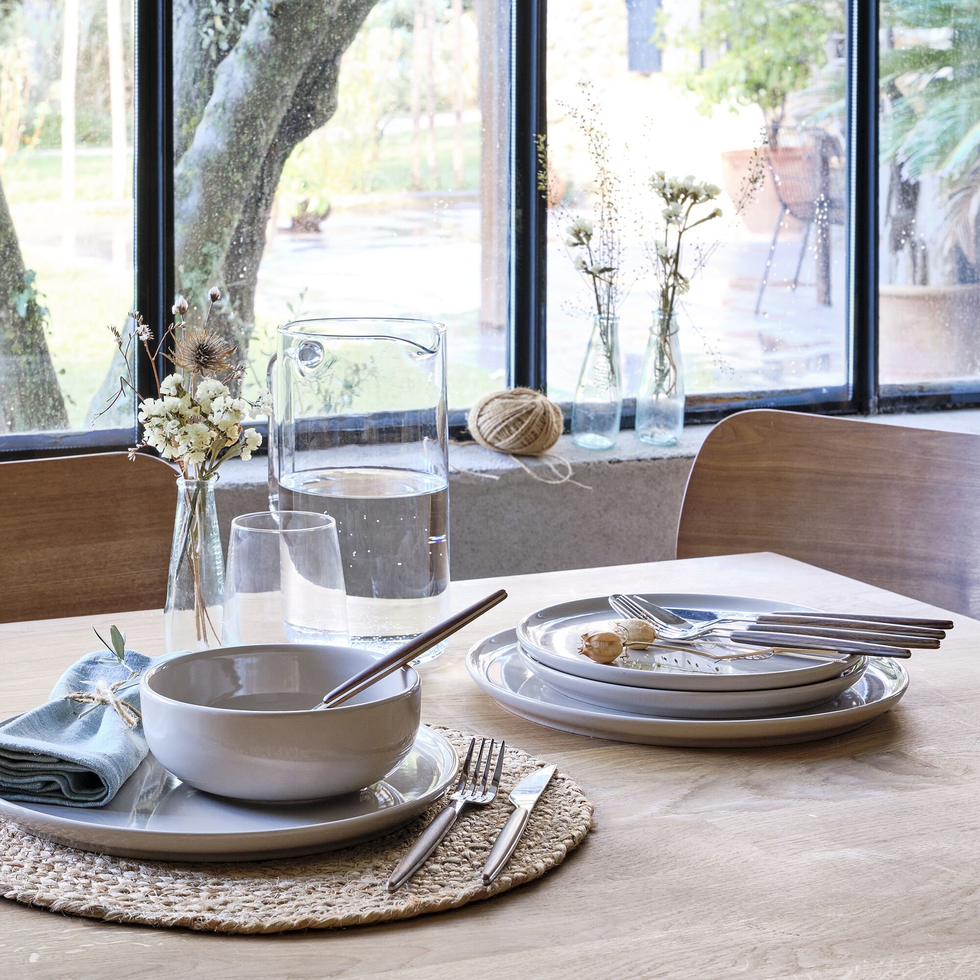 SELMA - Assiette creuse en faïence D15cm - beige alpilles