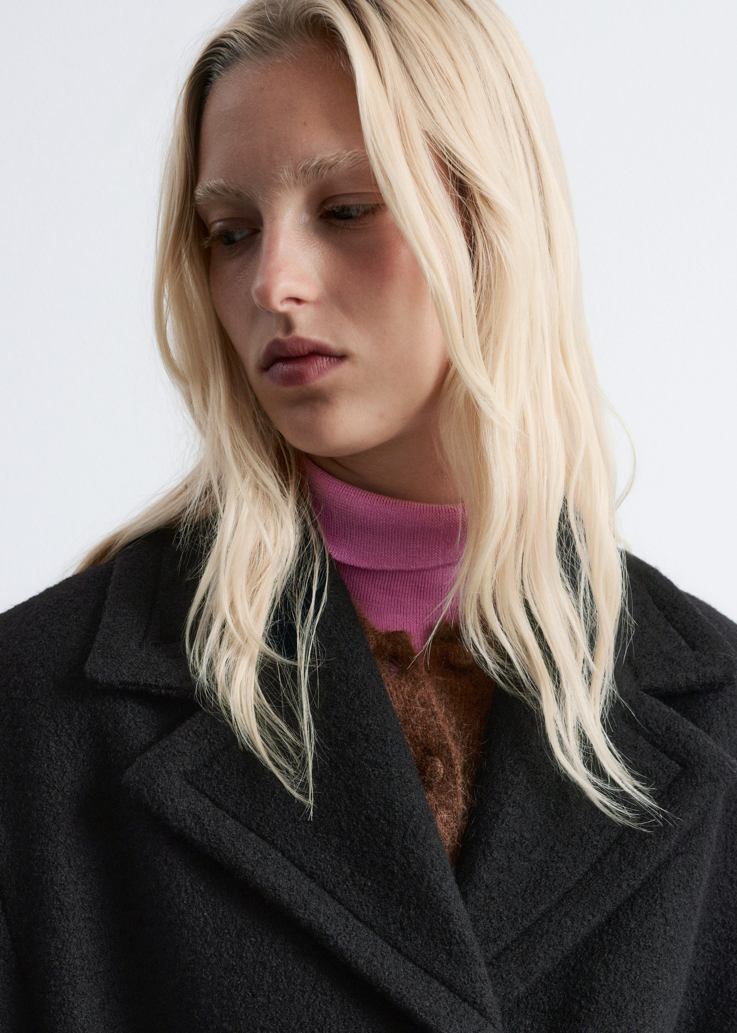 & Other Stories TIE-BELT WOOL COAT