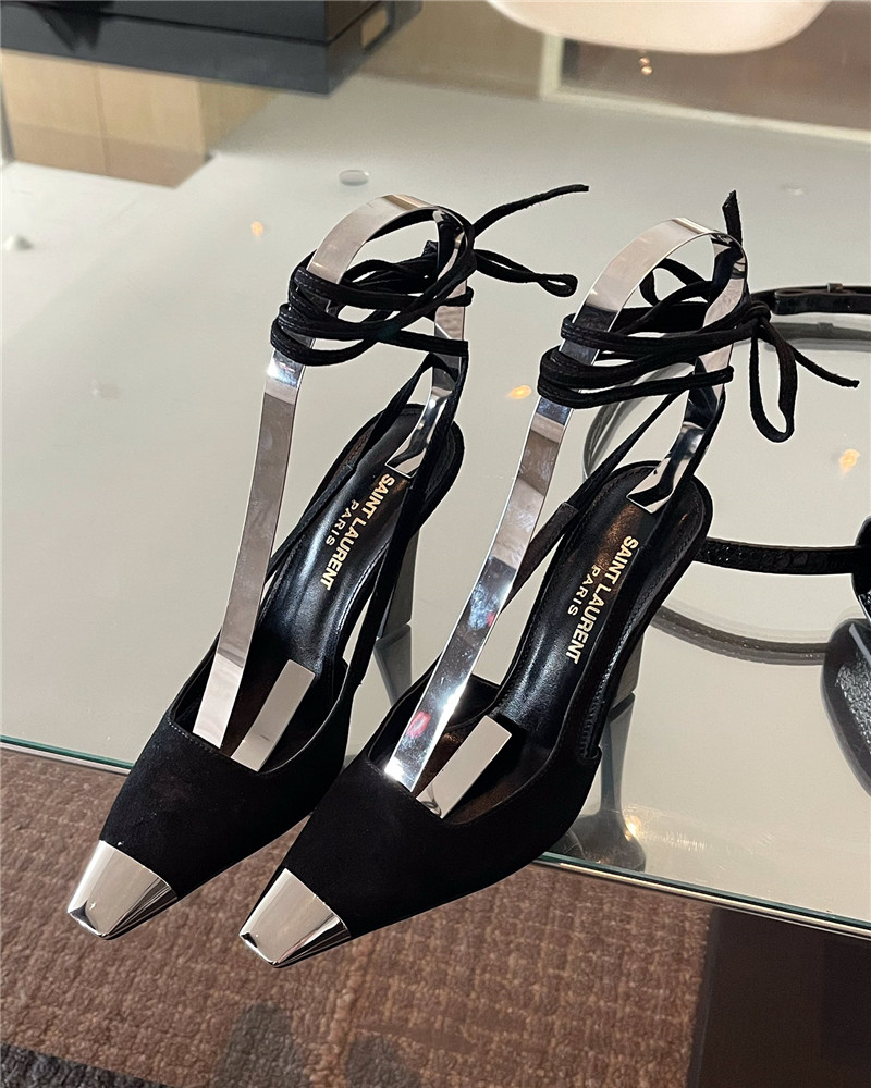 YSL suede strap temperament high heels - Sneaker Replica Workshop