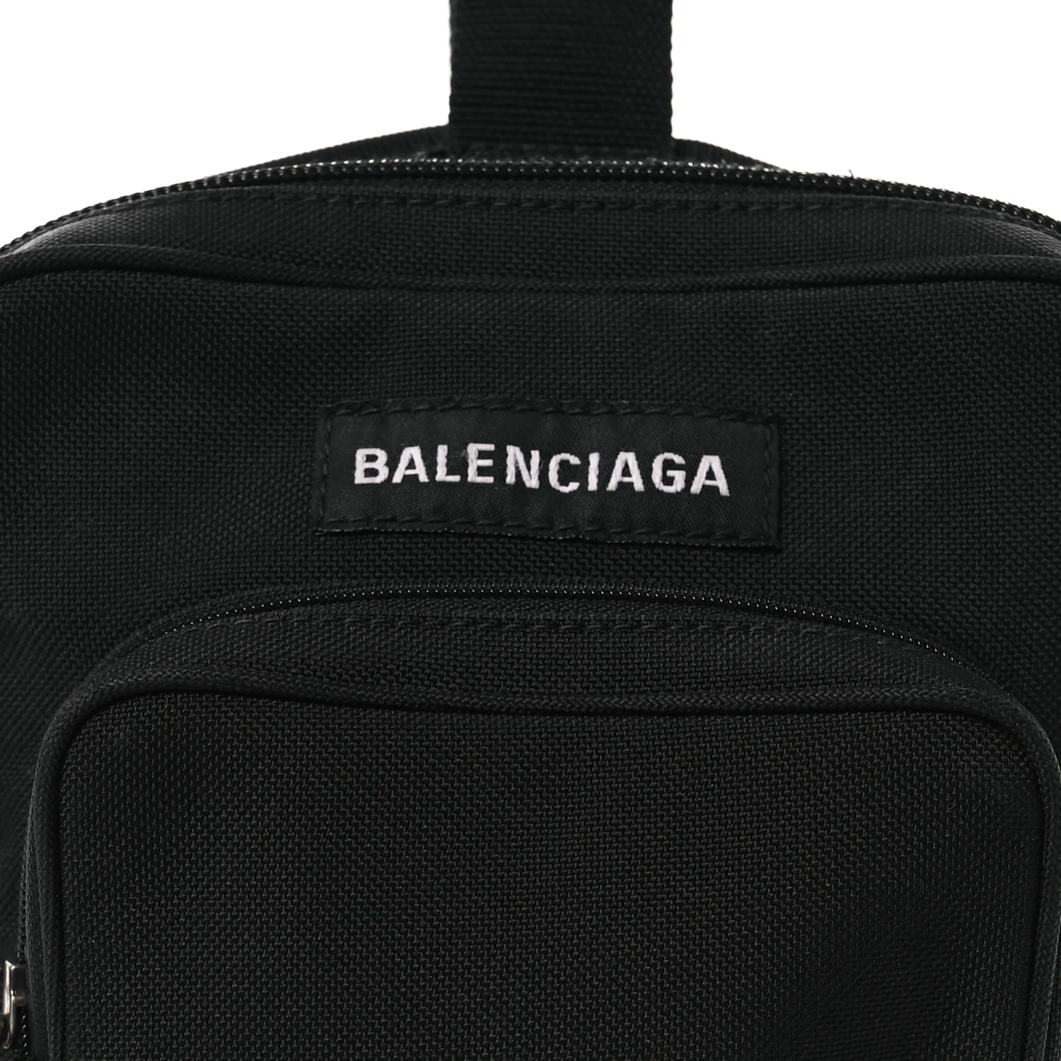Nylon Logo Explorer Crossbody Messenger Bag Black - Top Club
