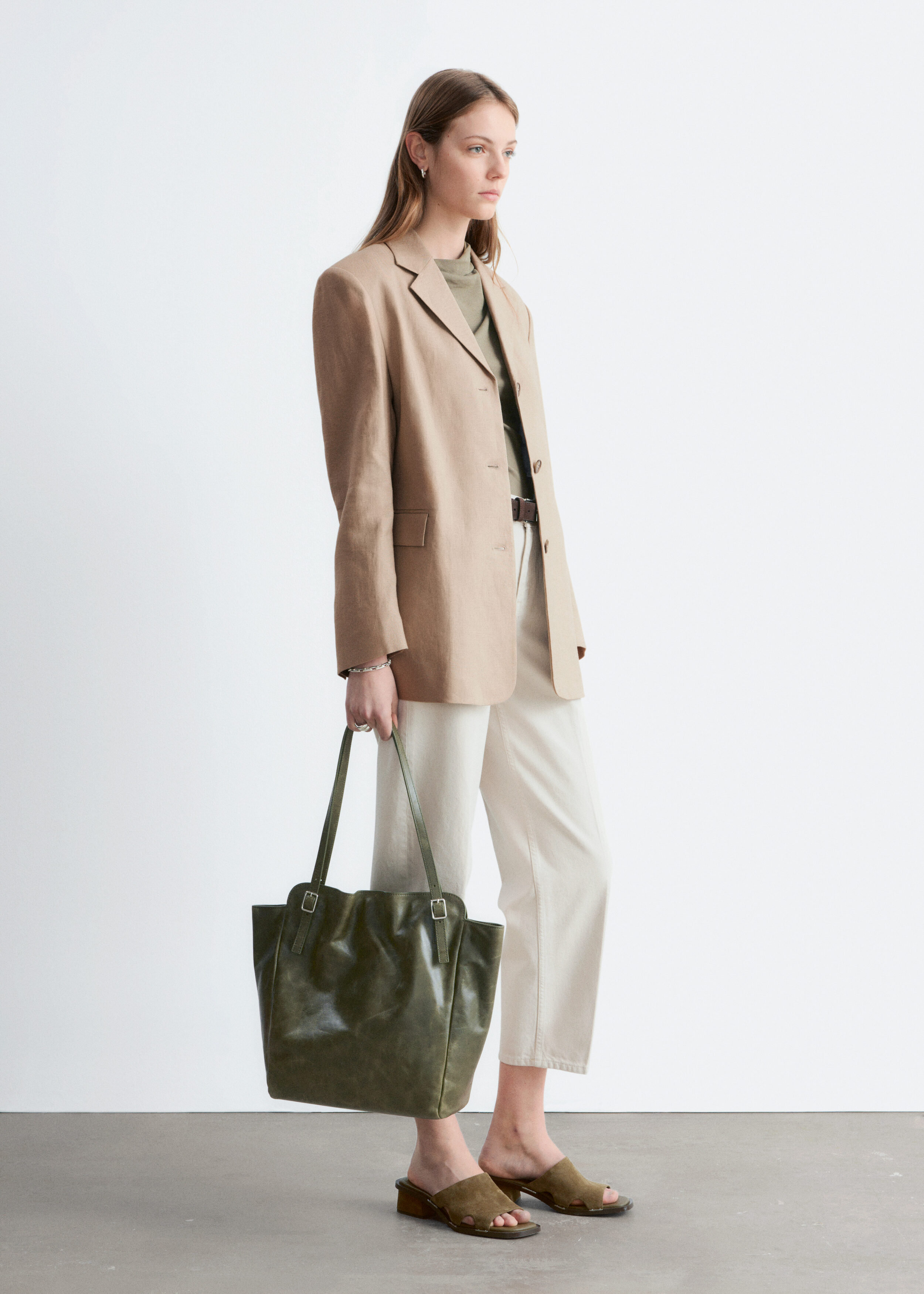 & Other Stories TAPERED LINEN BLAZER