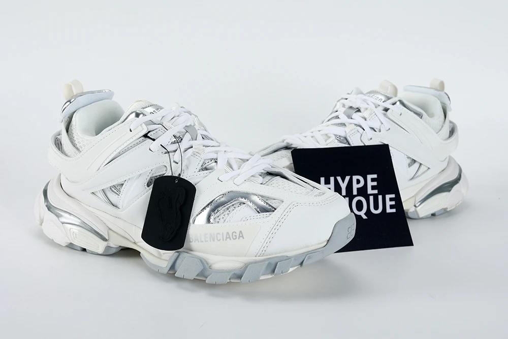 BALENCIAGA Track Sneaker White   Silver - Sneaker Replica Workshop