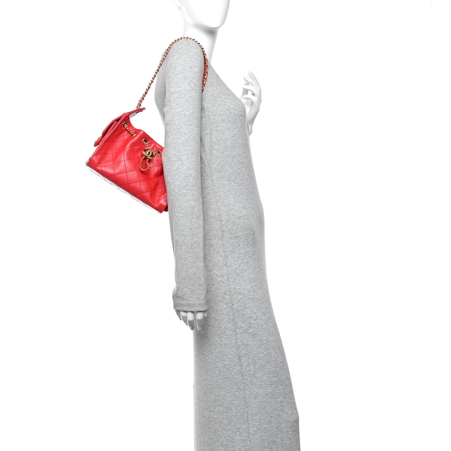 Caviar Quilted Mini Chanel 25 Handbag Red