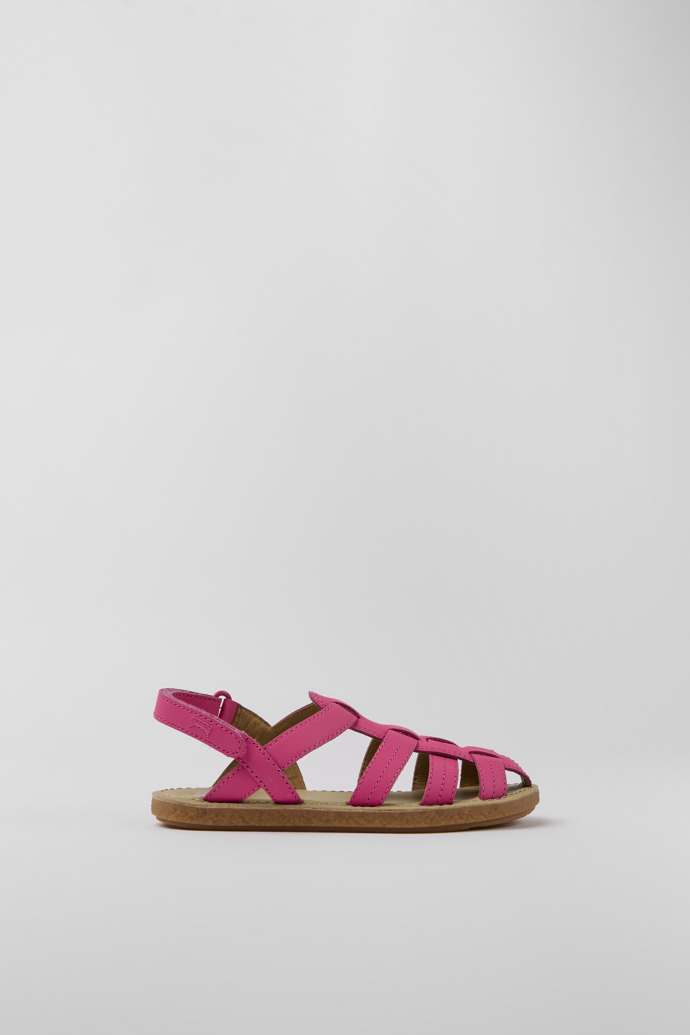Miko Pink Leather Sandals for Girls