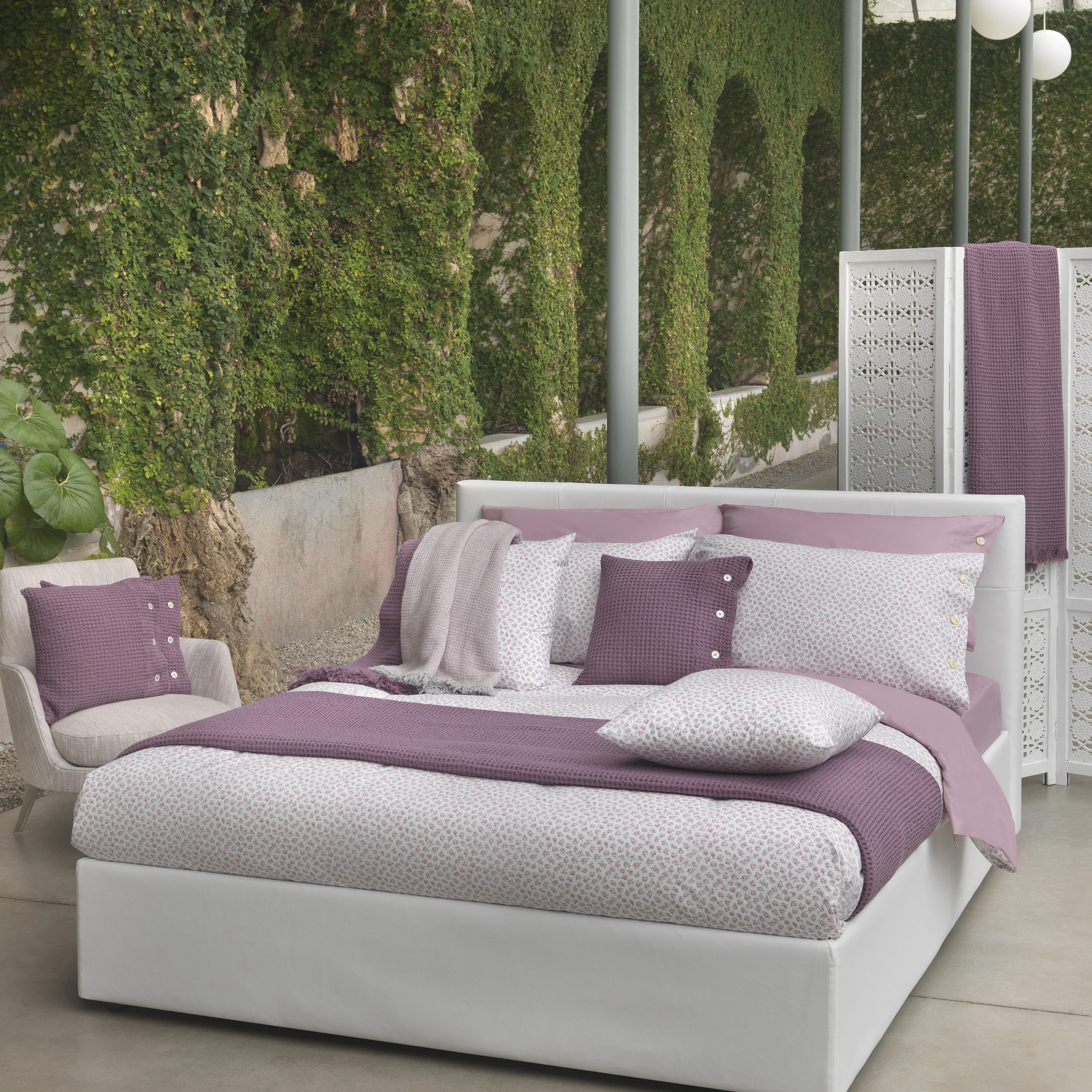 Completo Lenzuola In Percalle Margot Matrimoniale