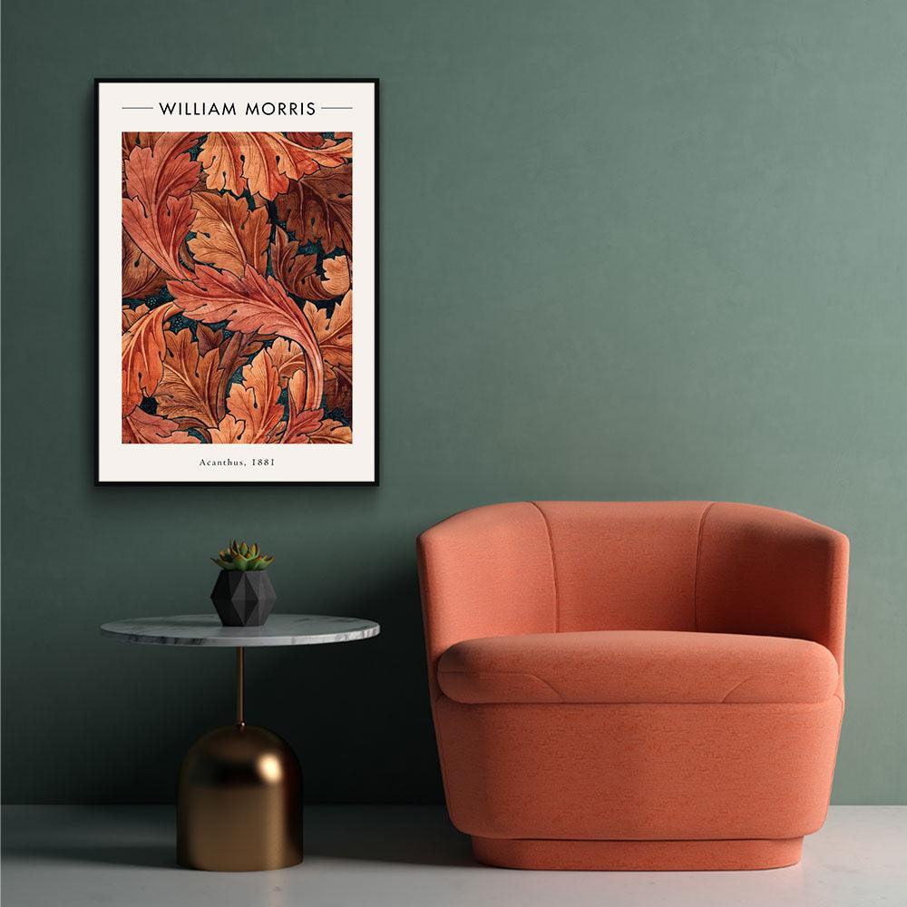 Walljar poster ingelijst - William Morris - Acanthus Poster ingelijst - 70 x 100 cm
