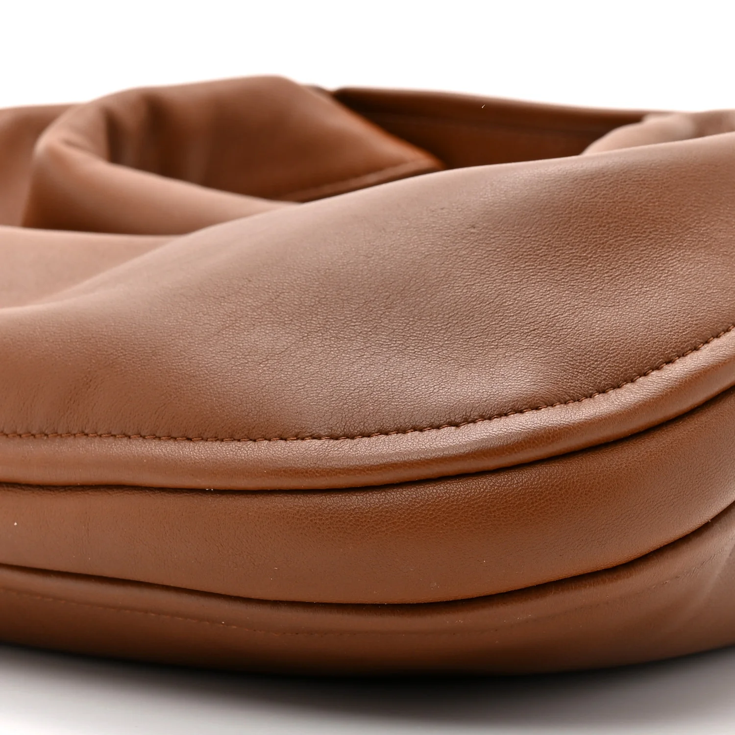 Calfskin Large Go-Hobo Bag Saddle Brown - Top Club