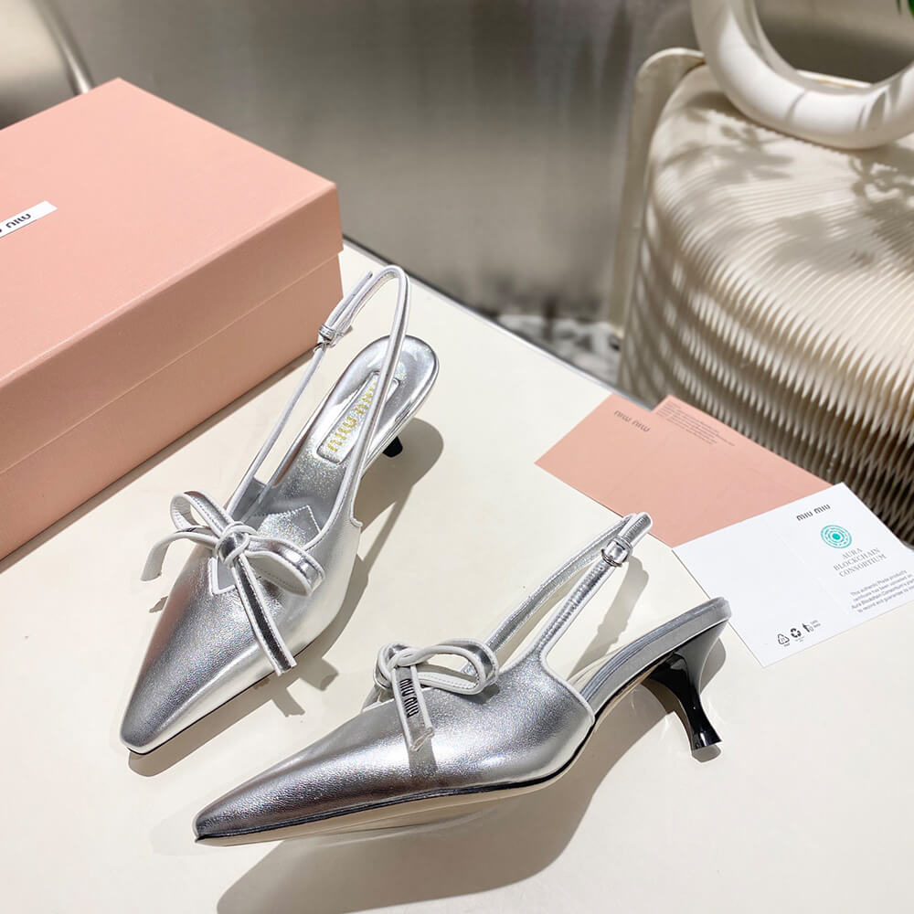 MiuMiu Nappa leather slingback pumps - Top Club