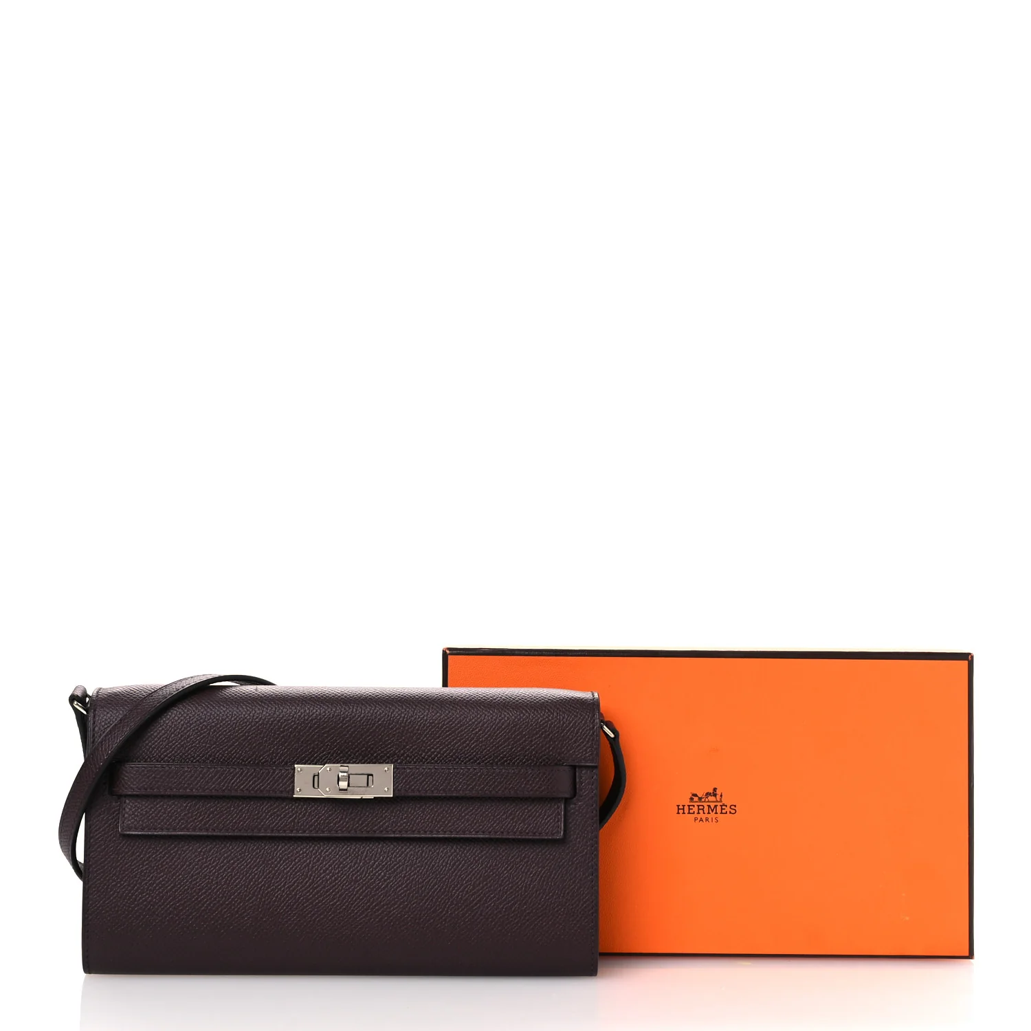 Epsom Kelly Wallet To Go Rouge Sellier - Top Club