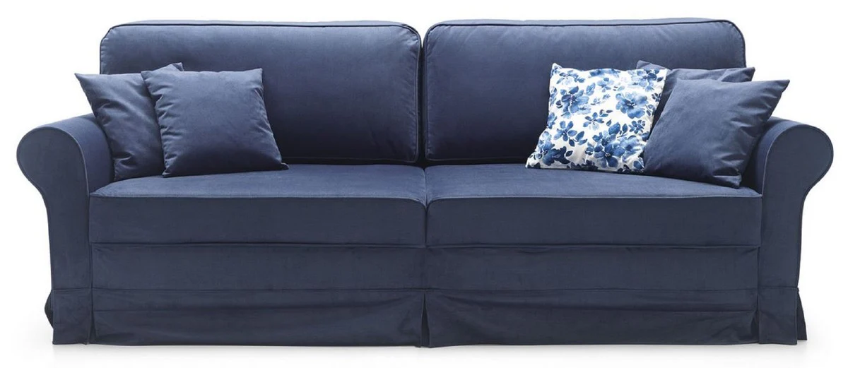 Luxury sofa blue 239 x 110 x H. 90 cm - living room sofa with sleeping function - living room furniture - luxury furniture - luxury interior
