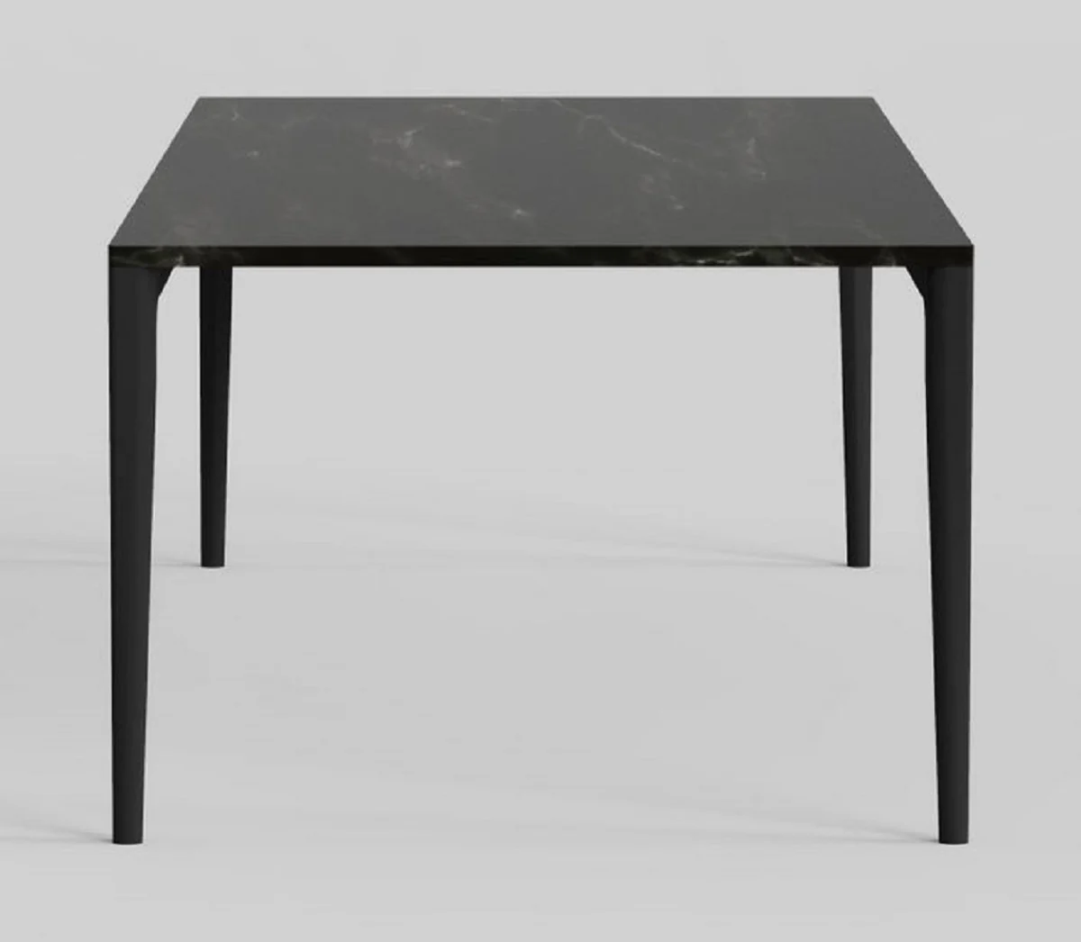 Luxury dining table with artificial marble table top black 240 cm
