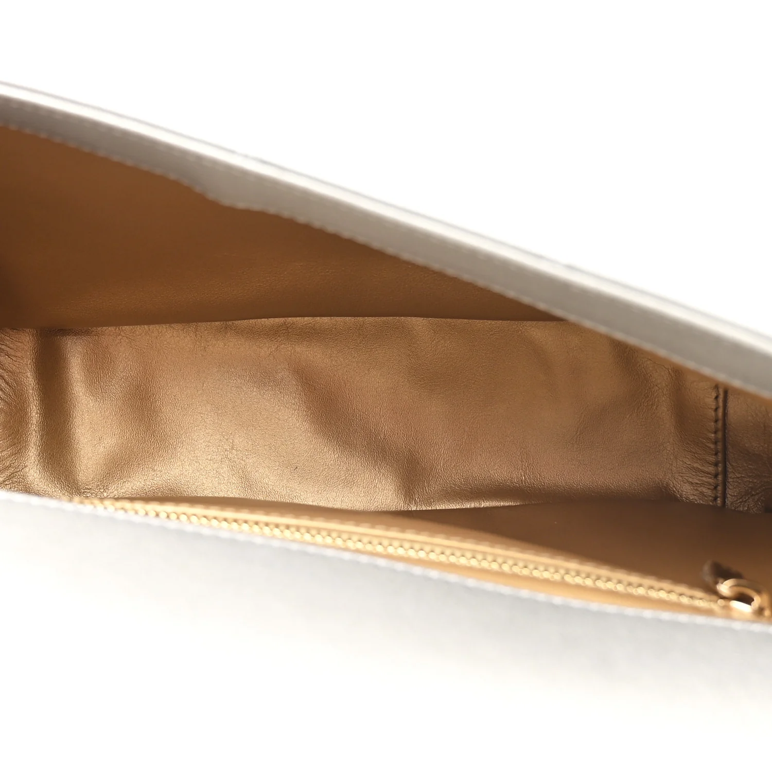 Metallic Goatskin Quilted Timeless CC Flap Silver - Top Club