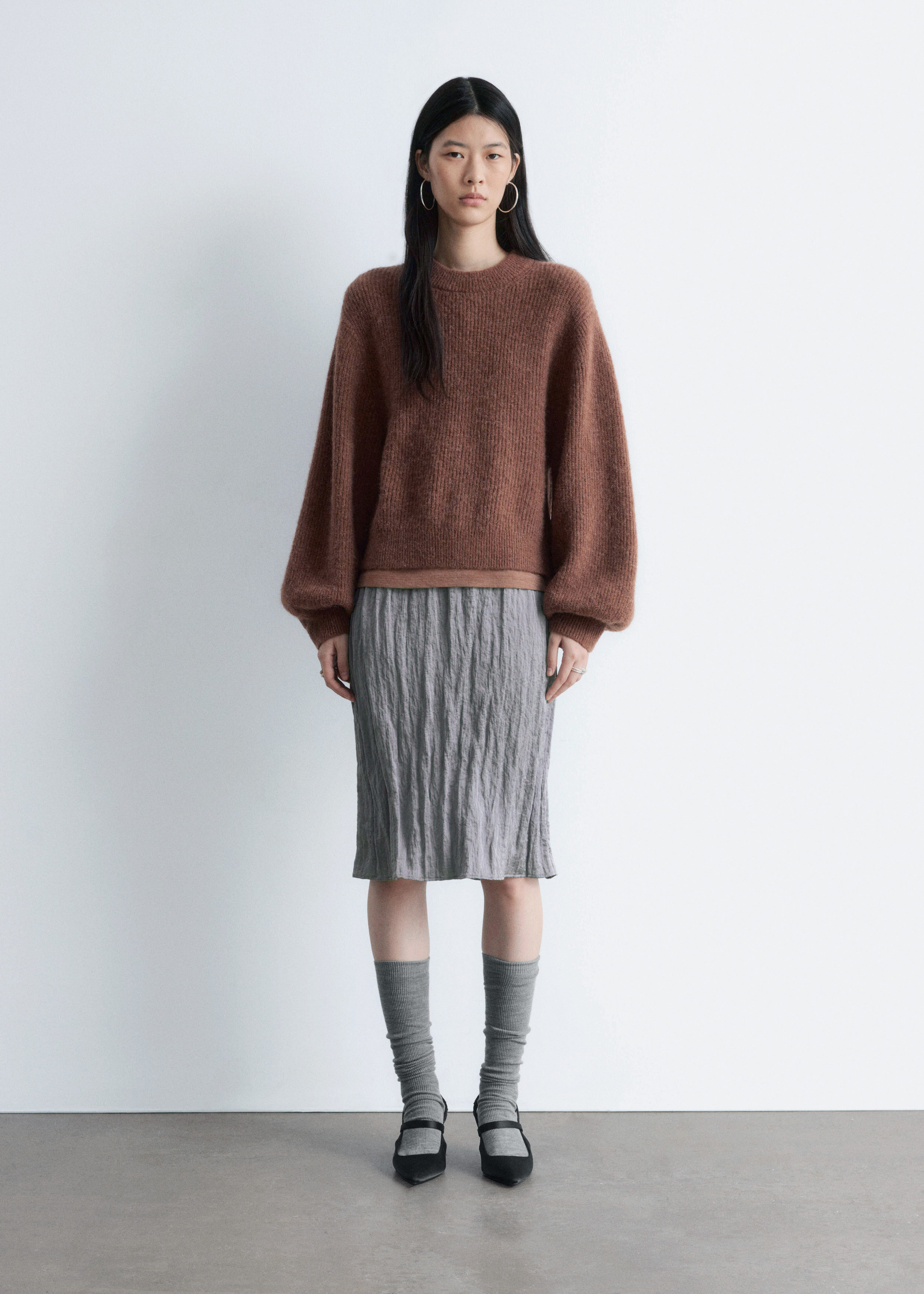 & Other Stories ALPACA-BLEND BALLOON-SLEEVE JUMPER