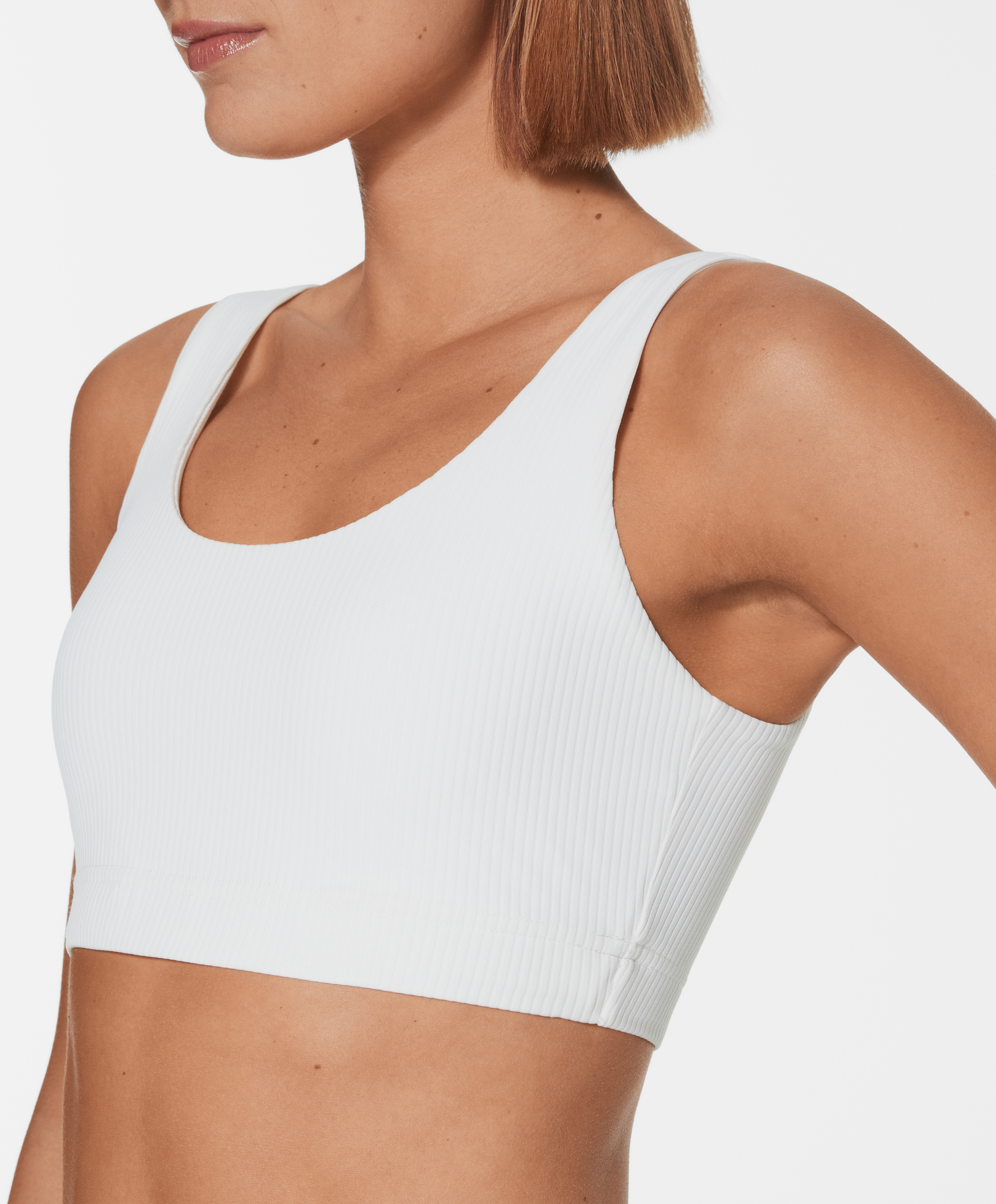 OYSHO Medium-support comfortlux rib sports bra with cups