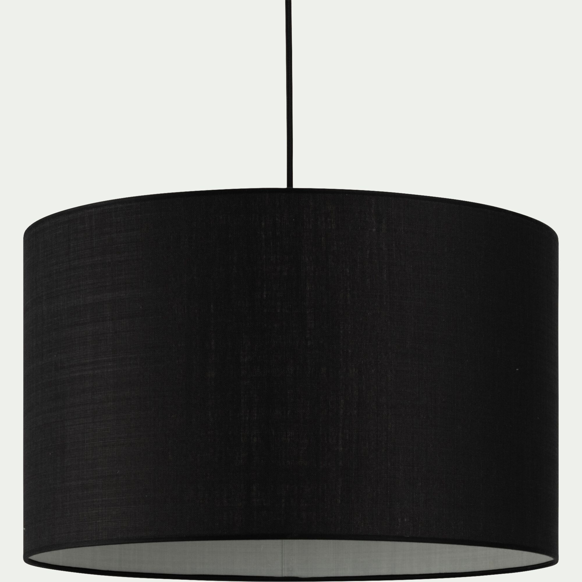 TRIX - Abat-jour cylindrique en coton D50cm -noir