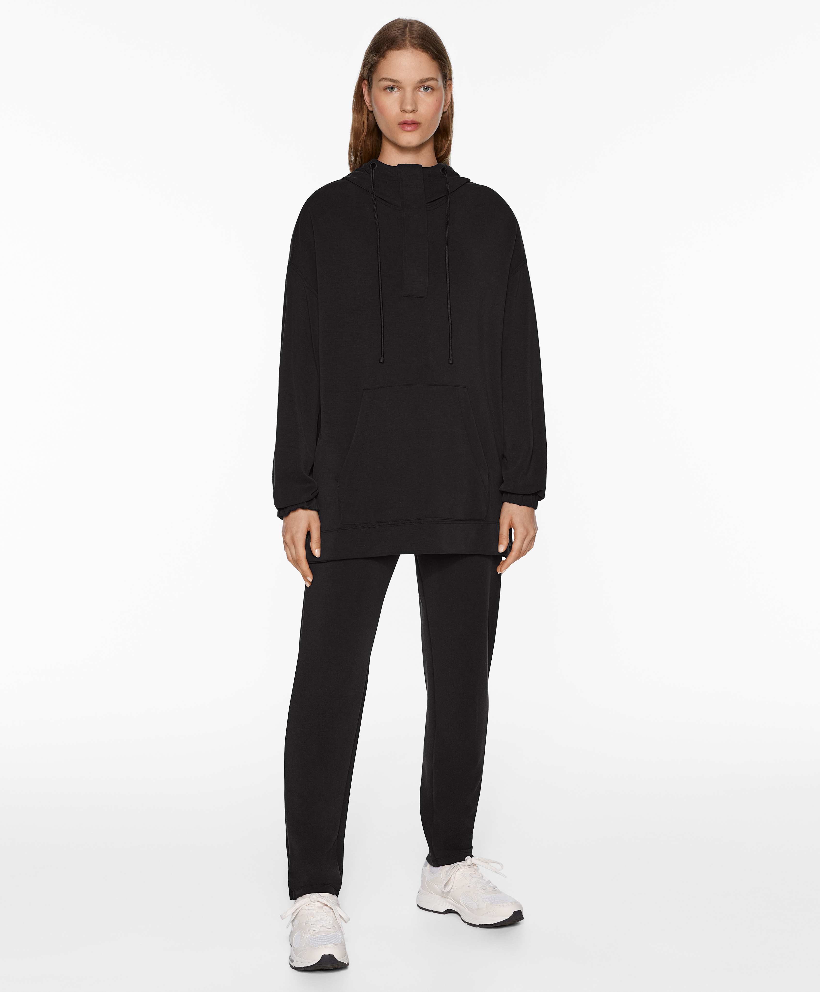 OYSHO Oversize sweatshirt with soft-touch modal and zip