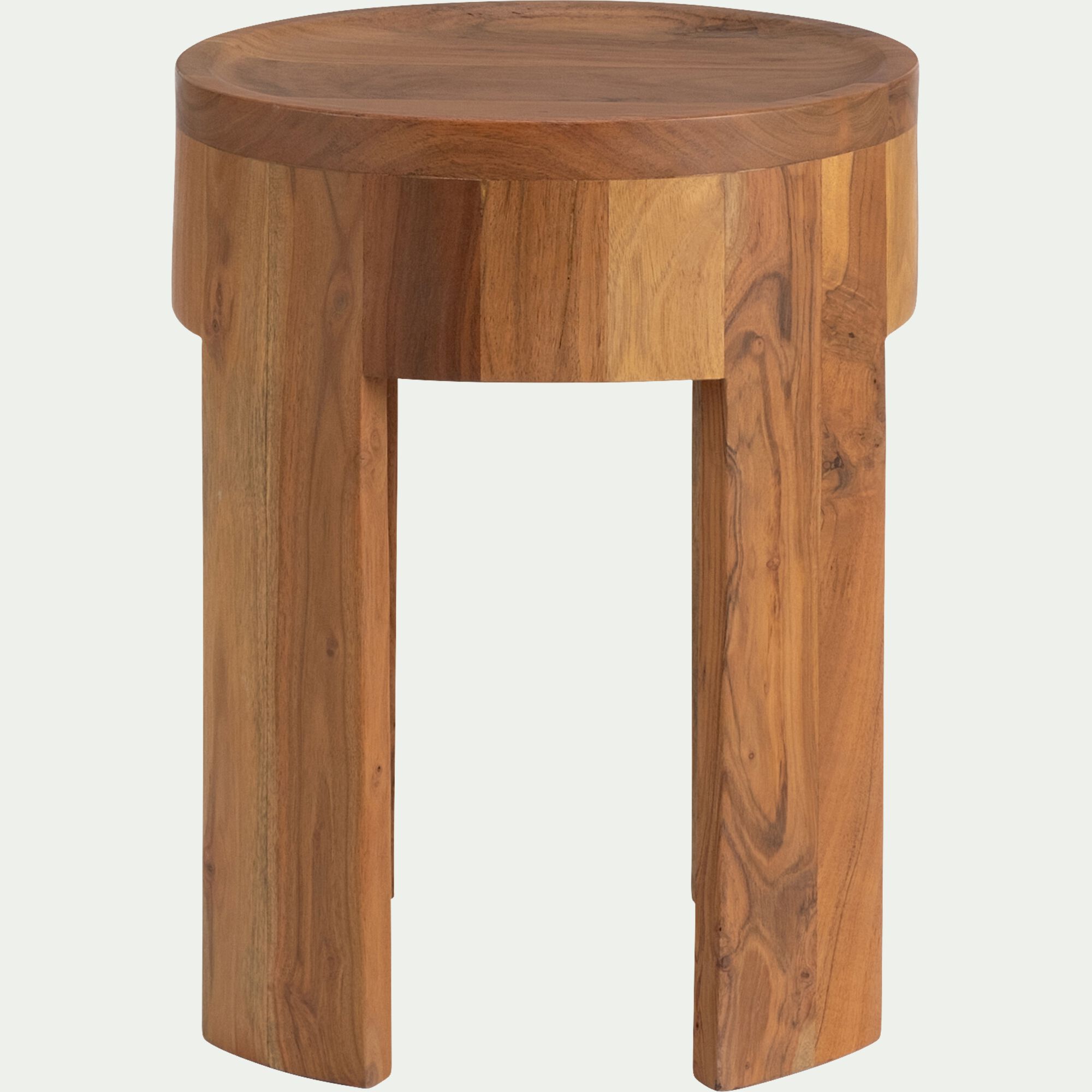 BRAGA - bout de canapé en acacia D35xH45cm - naturel