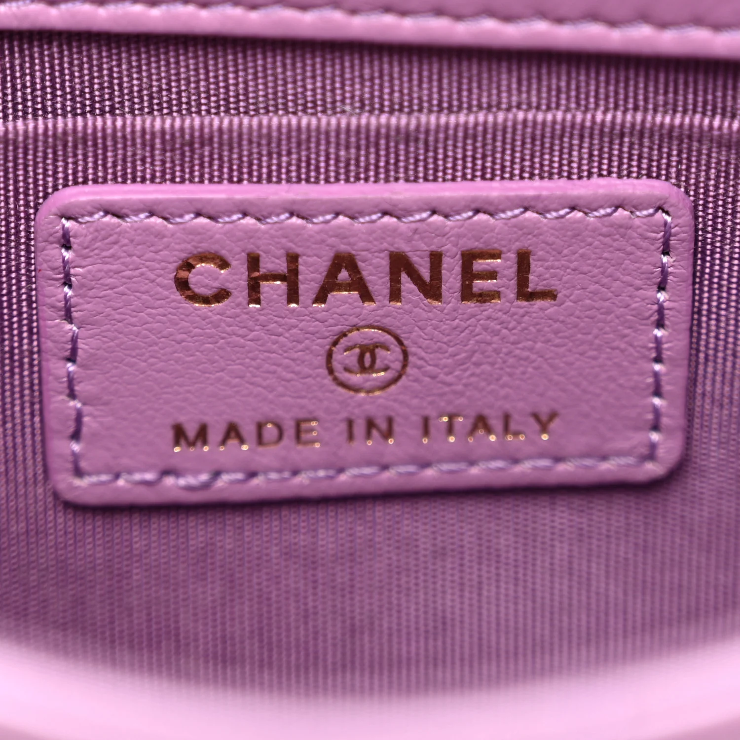 Shiny Lambskin Quilted Extra Mini Flap Purple - Top Club