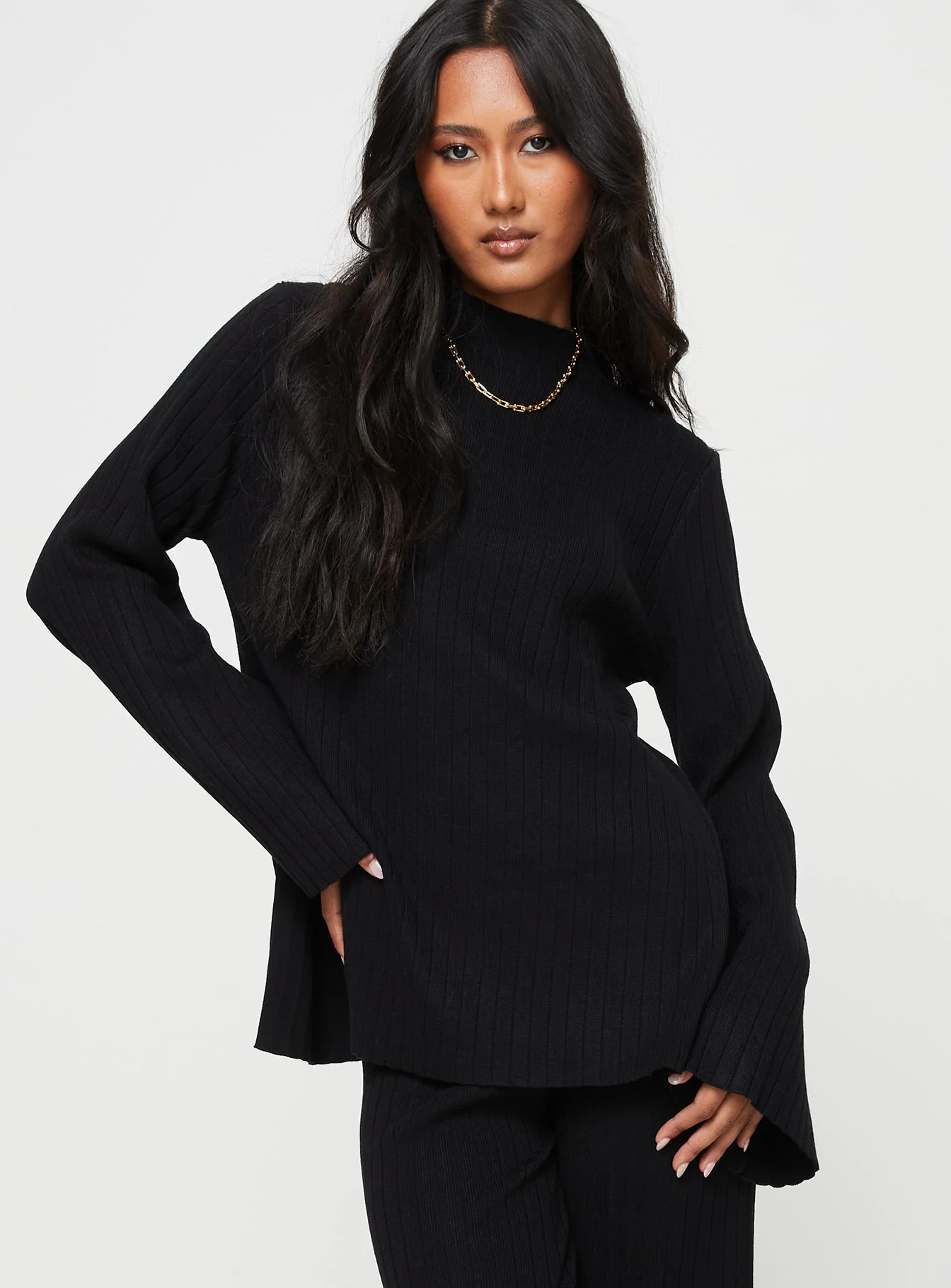 Allen Ribbed Sweater Black