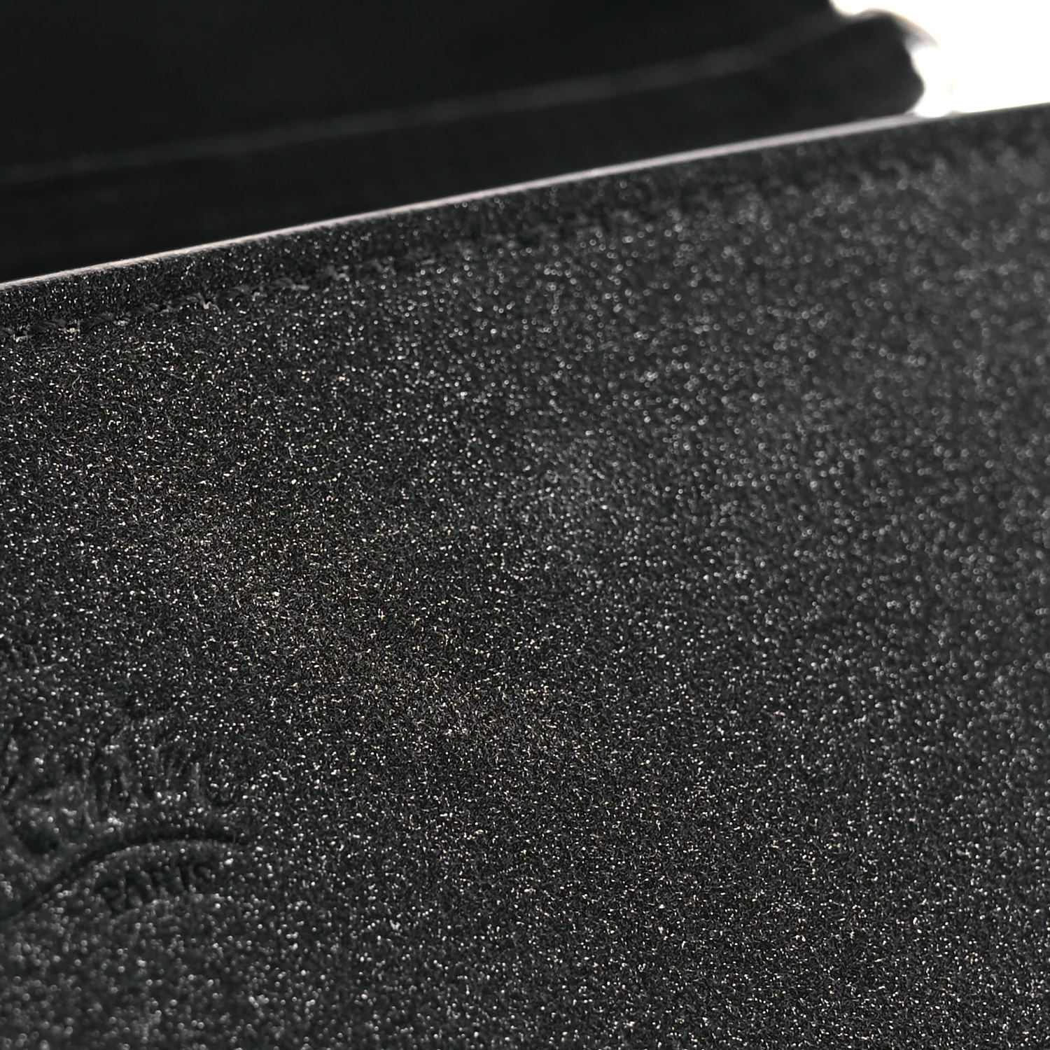 Suede Glitter Calfskin Embellished Paloma Clutch Black - Top Club