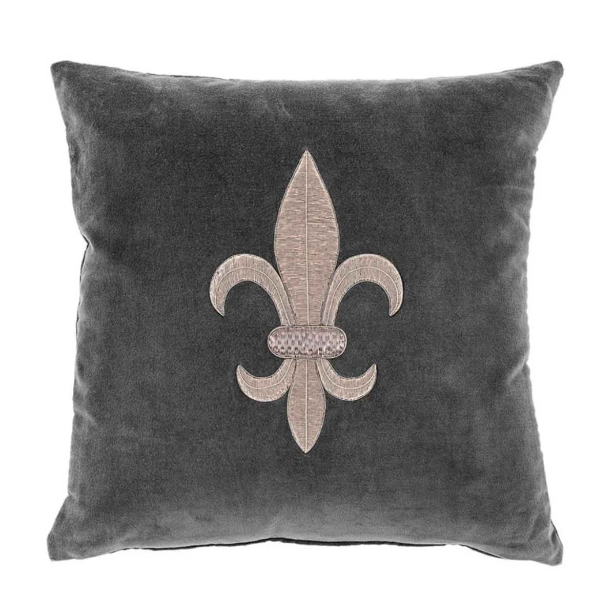 Living room decorative cushion gray / silver 50 x 50 cm - luxury cushion