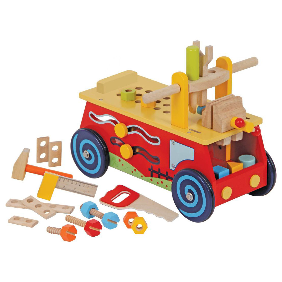 Speelgoed loopauto werkbank