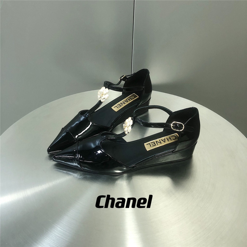 chanel camellia wedge heel pointed toe shoes - Sneaker Replica Workshop