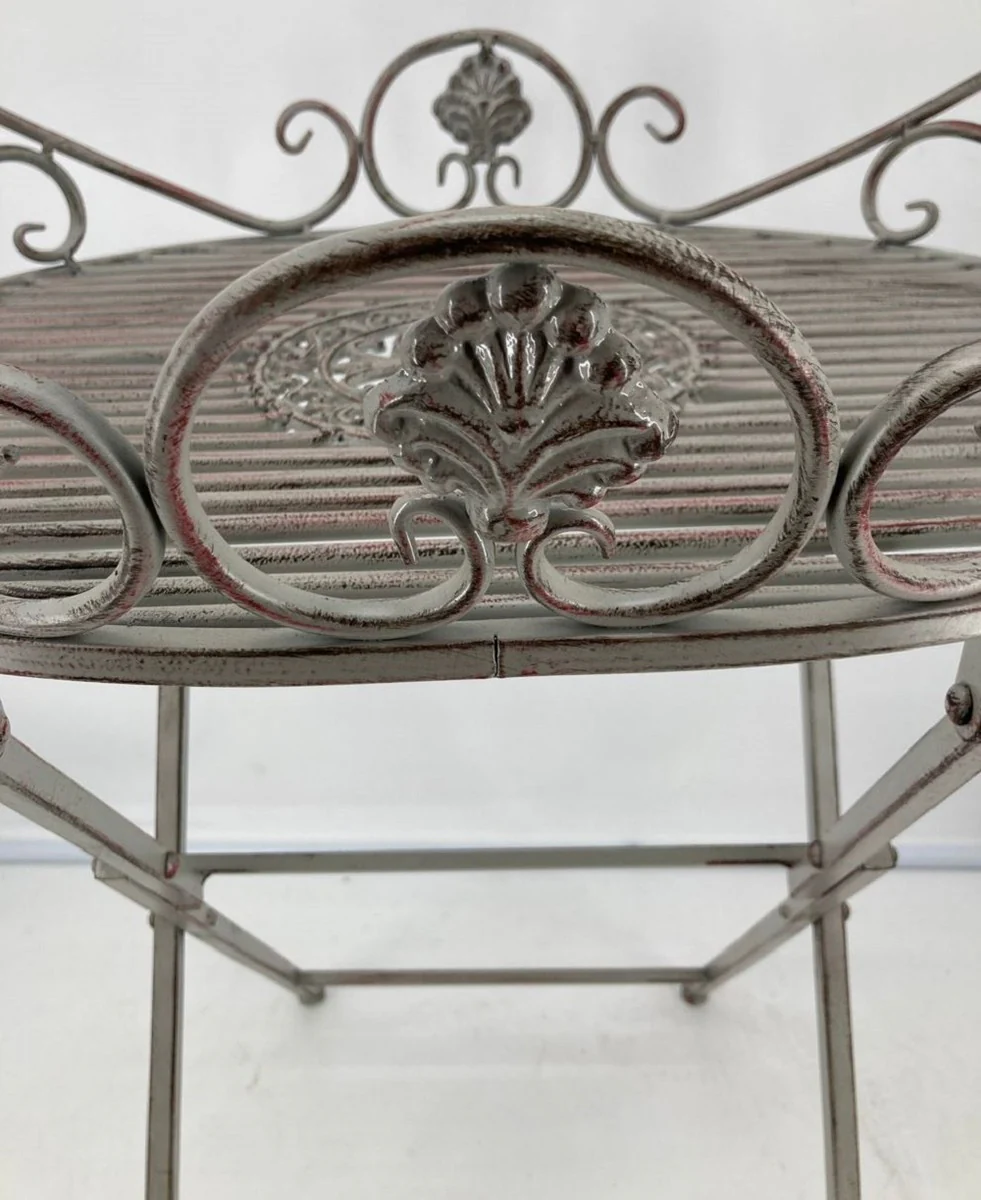 Art Nouveau garden table antique gray 62 x 49 x H. 70 cm - Nostalgic metal table - Nostalgic metal garden & patio furniture