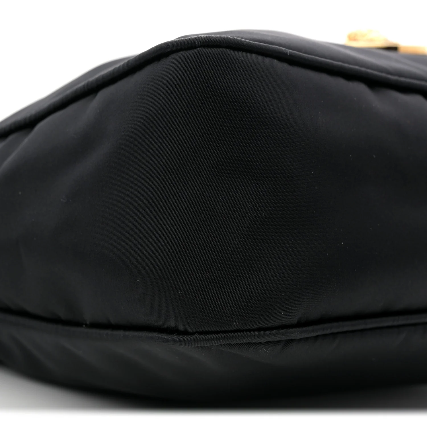 Nylon Tribute Chain Crossbody Shoulder Bag Black - Top Club