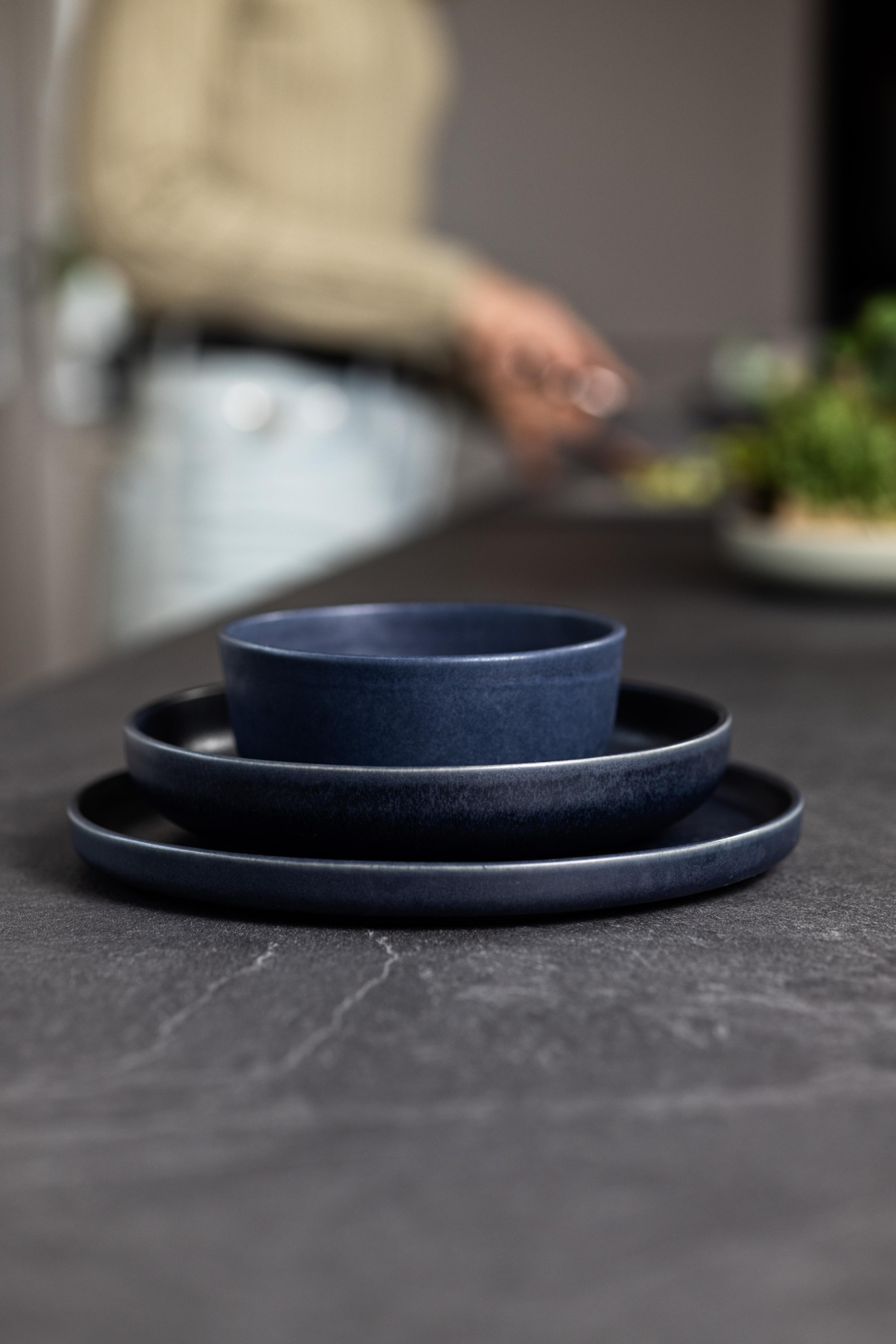 Kom midnight blue - set van 2