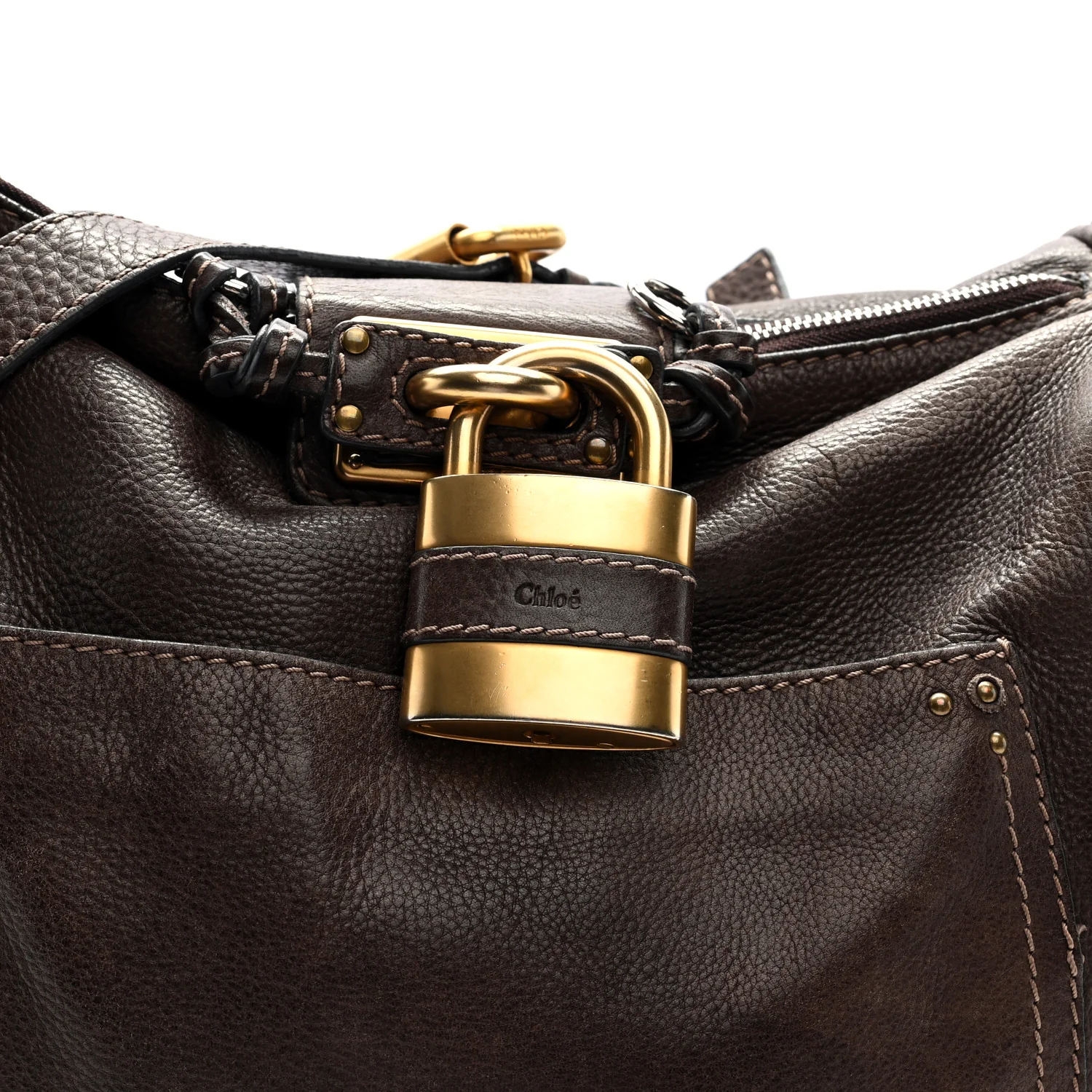 Calfskin Paddington Hobo Brown - Top Club