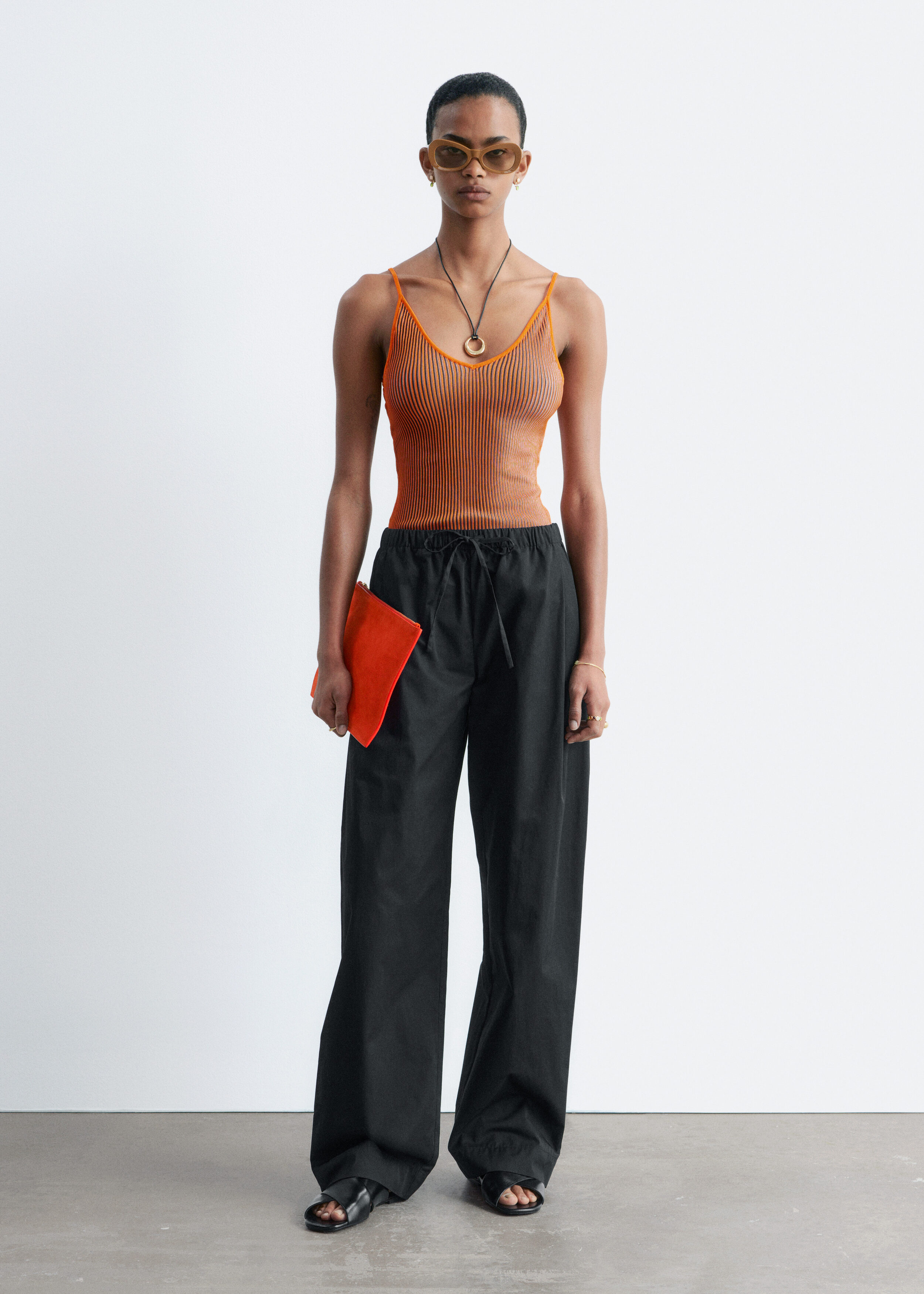 & Other Stories COTTON TWILL DRAWSTRING TROUSERS