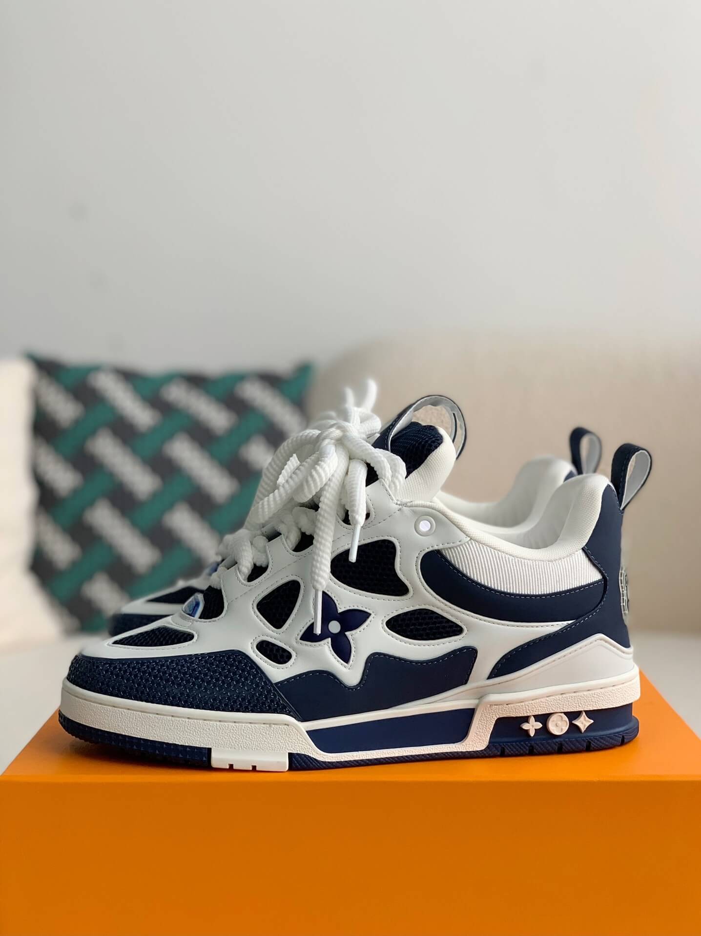 Louis Vuitton LV Skate Blue White Sneakers - Sneaker Replica Workshop