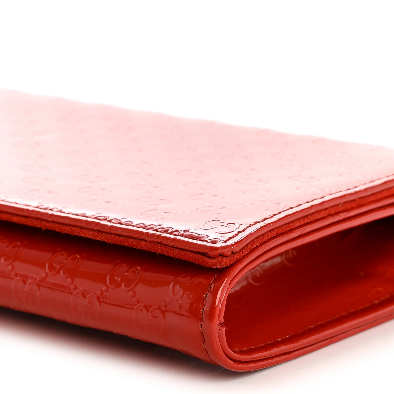 Patent Microguccissima Small Broadway Clutch Red - Top Club