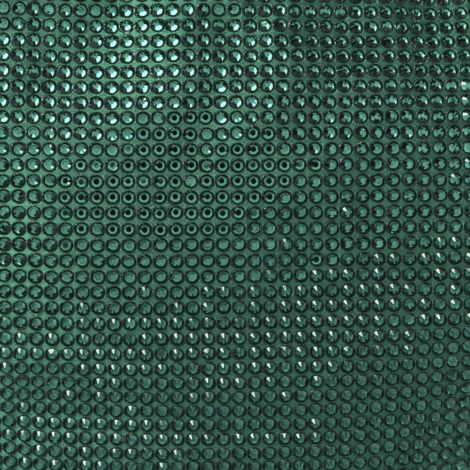 Crystal Embellished Satin Mini Hotfix Jodie Emerald - Top Club