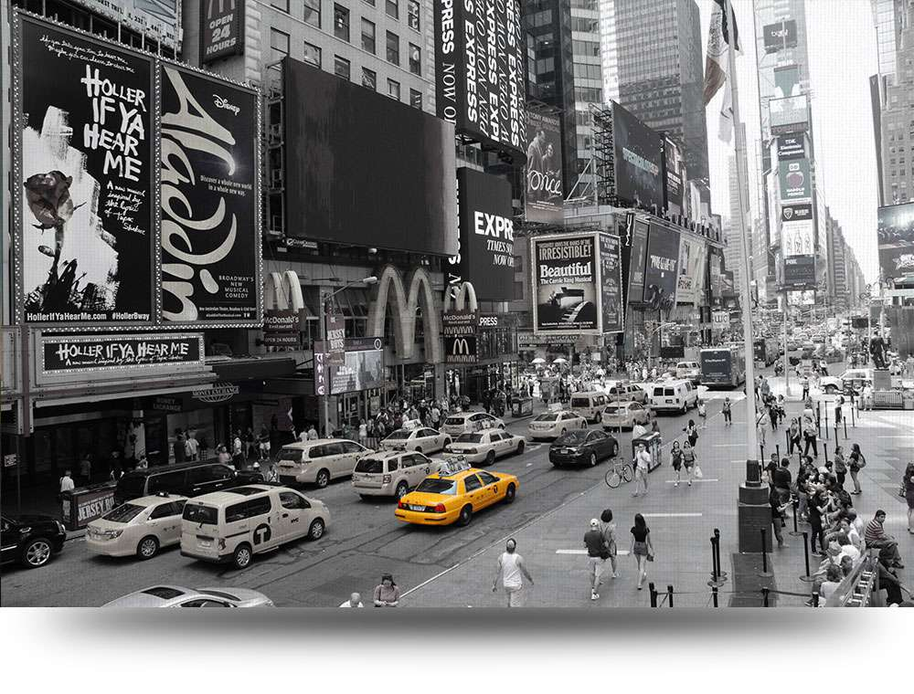 Canvas schilderij New York 200 x 100 cm