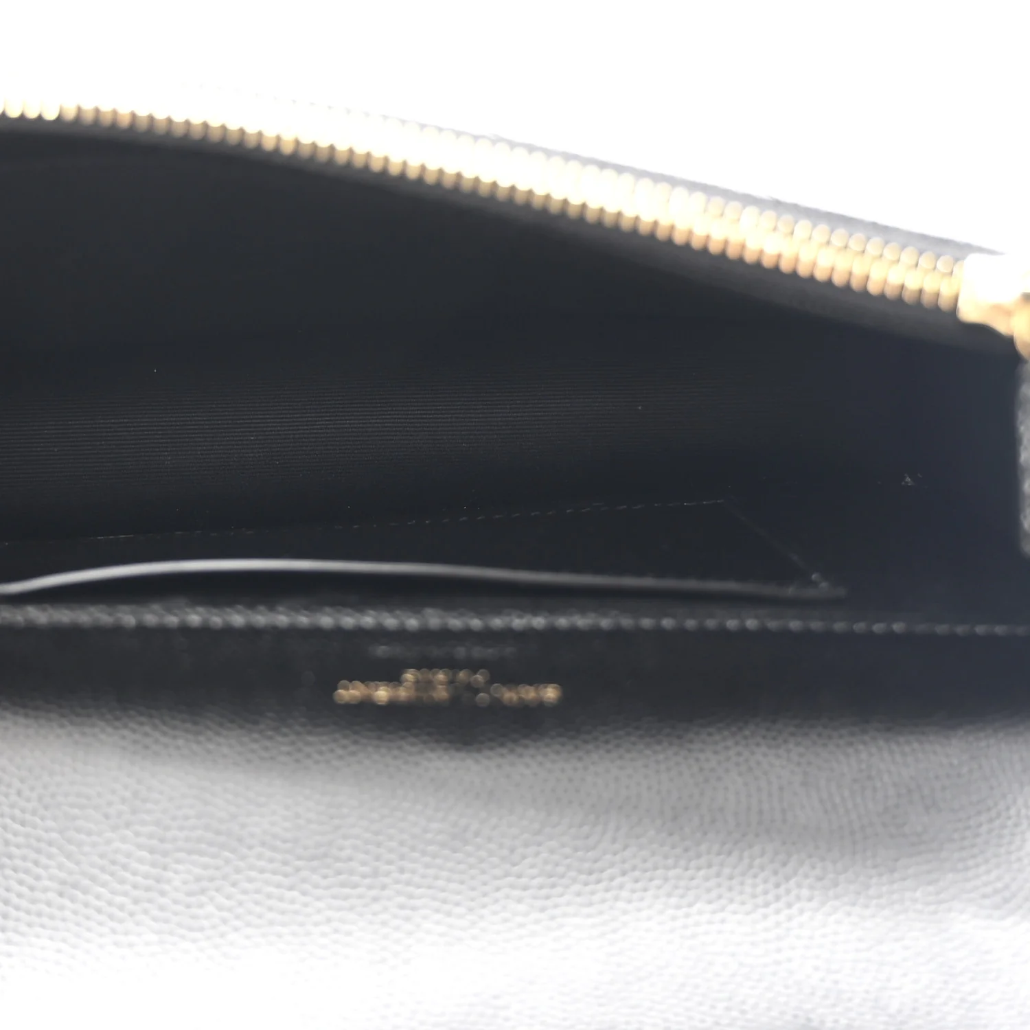 Grain De Poudre Matelasse Chevron Monogram Envelope Chain Wallet Black - Top Club