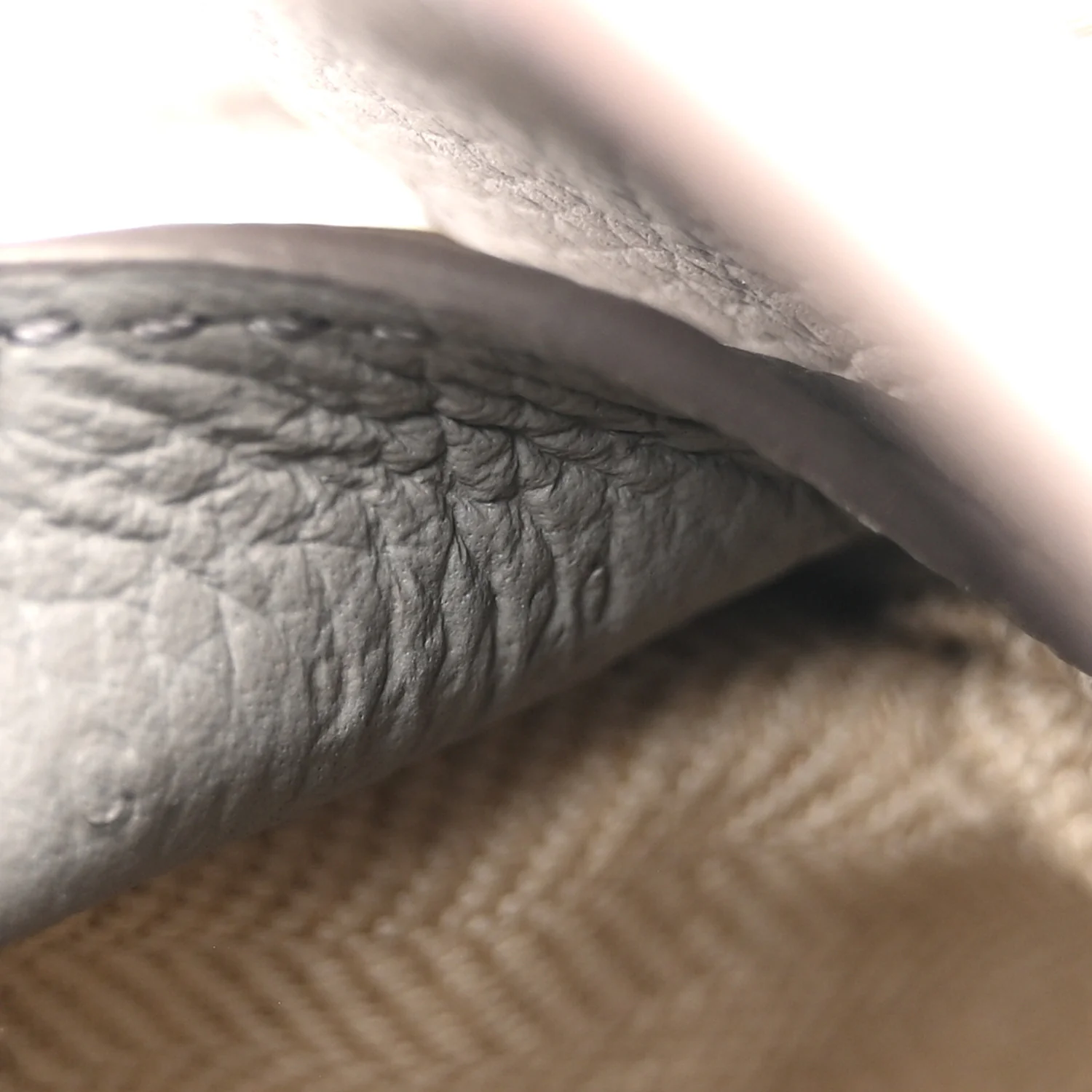 Soft Grained Calfskin Small Puzzle Edge Bag Pearl Grey - Top Club