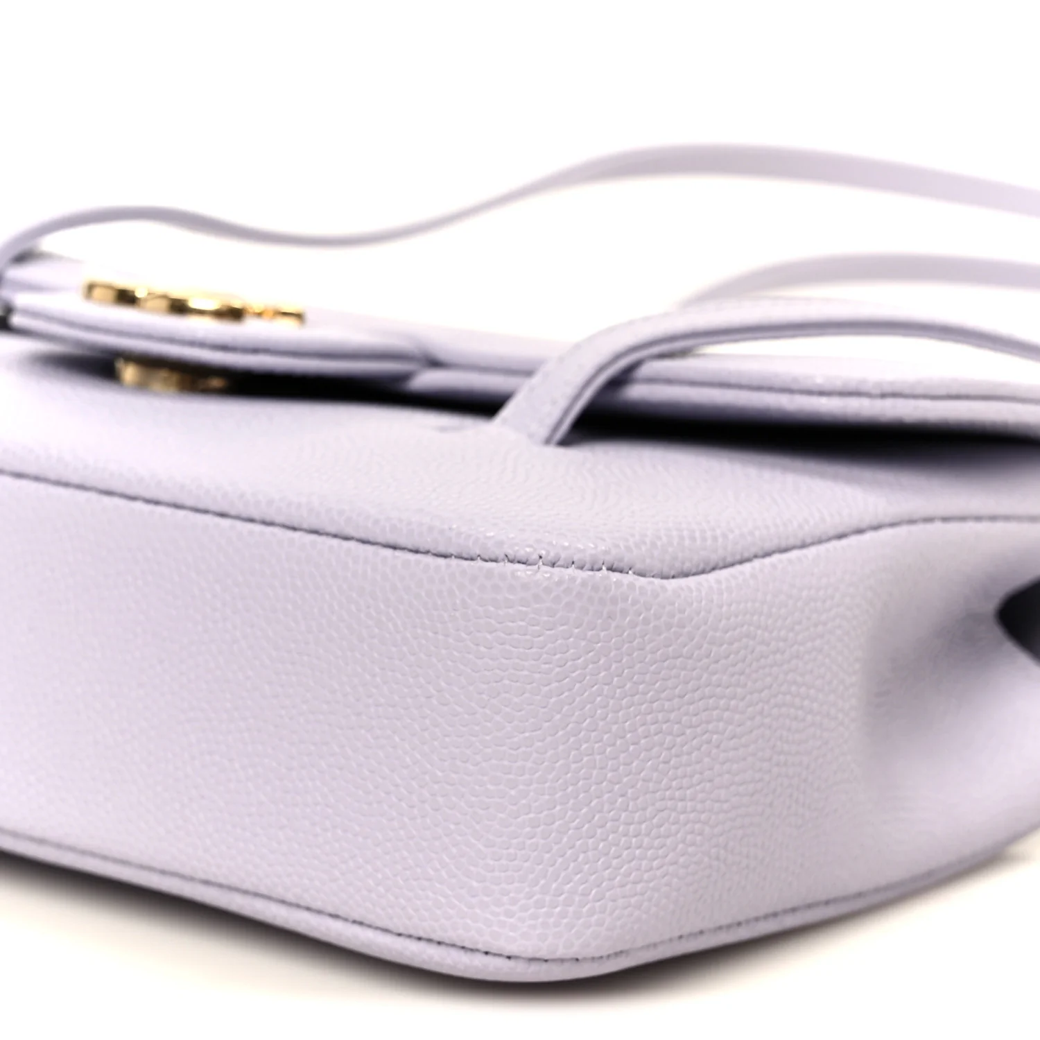 Shiny Caviar Mini Preppy Coco Shoulder Bag Purple - Top Club