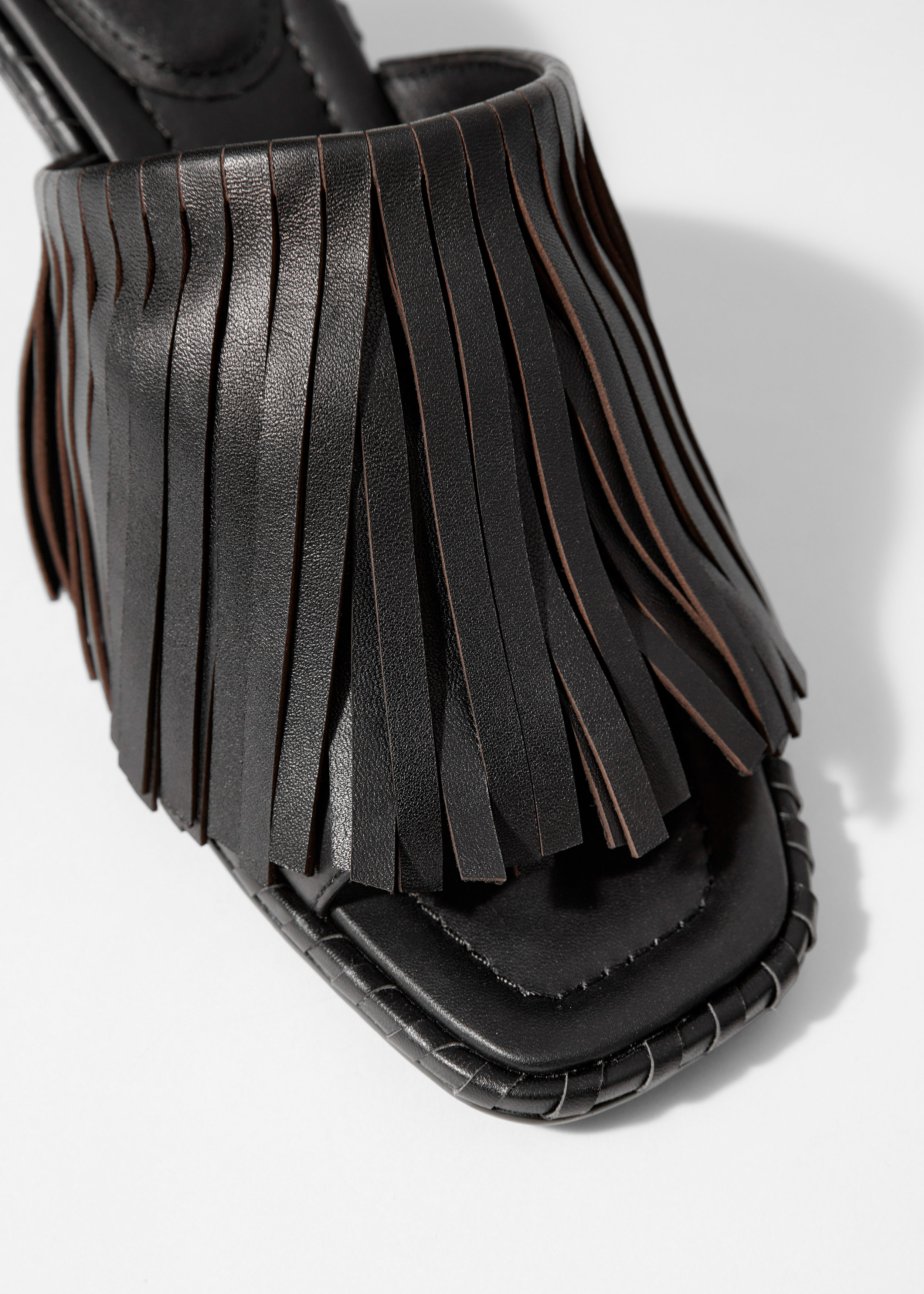 & Other Stories FRINGED LEATHER MULES