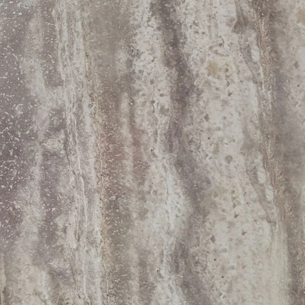 Luxury dining table with travertine table top gray / bronze Ø 120 cm