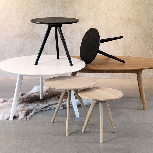 Bijzettafel Yumi (set van 2) Zwart