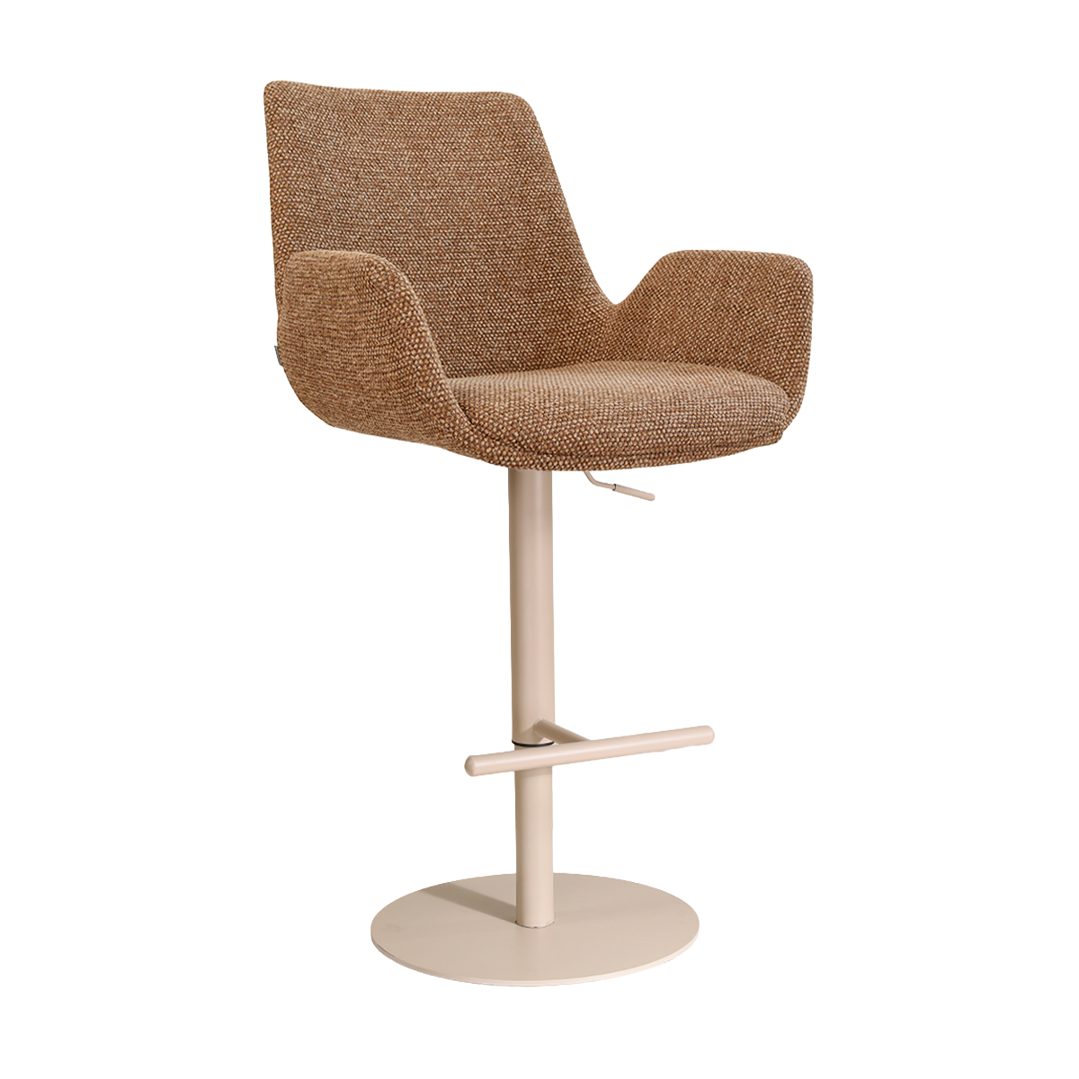 Barkruk Niva-Eef draaibare tulp bruin blend Beige