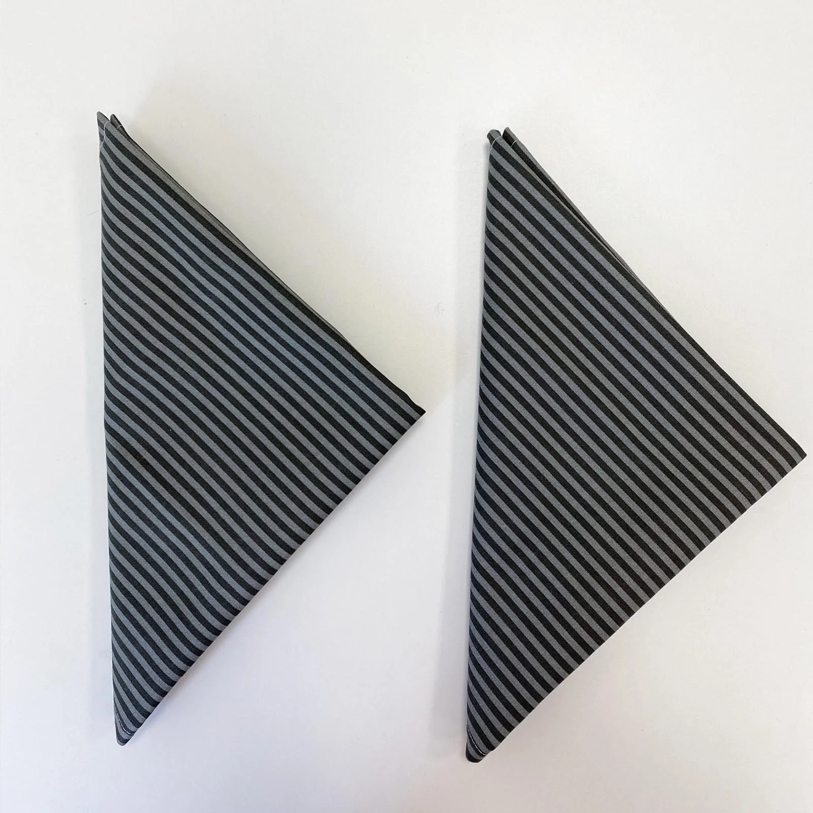 Tovagliolo In Saia Di Cotone Stripes 40X40 Grigio Mirabello