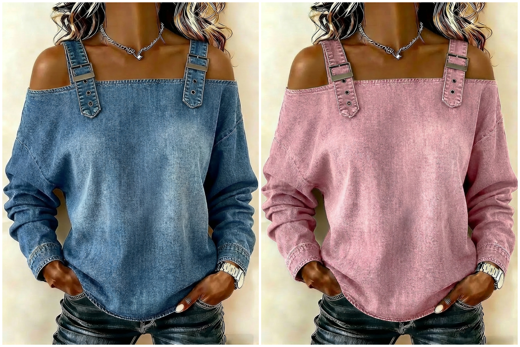 Women's sleeveless denim shirt - Nordfashionstorm - Women's Clothing, Fashion for You - Nordfashionstorm.com