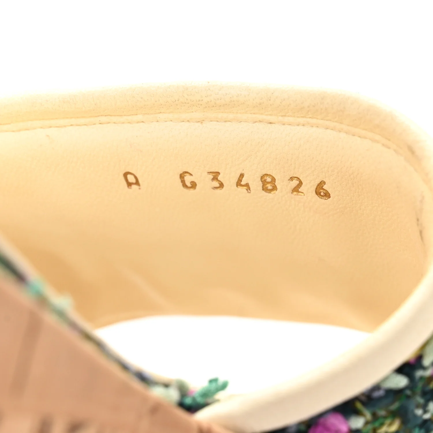 Tweed Cork CC Chain Mule Sandal 36.5 Green Multicolor - Top Club