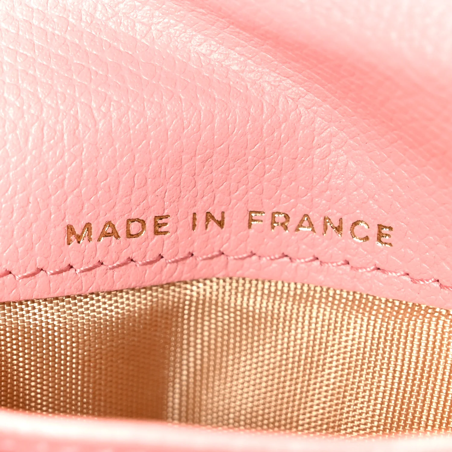 Caviar CC Button Bi-Fold Wallet Pink - Top Club